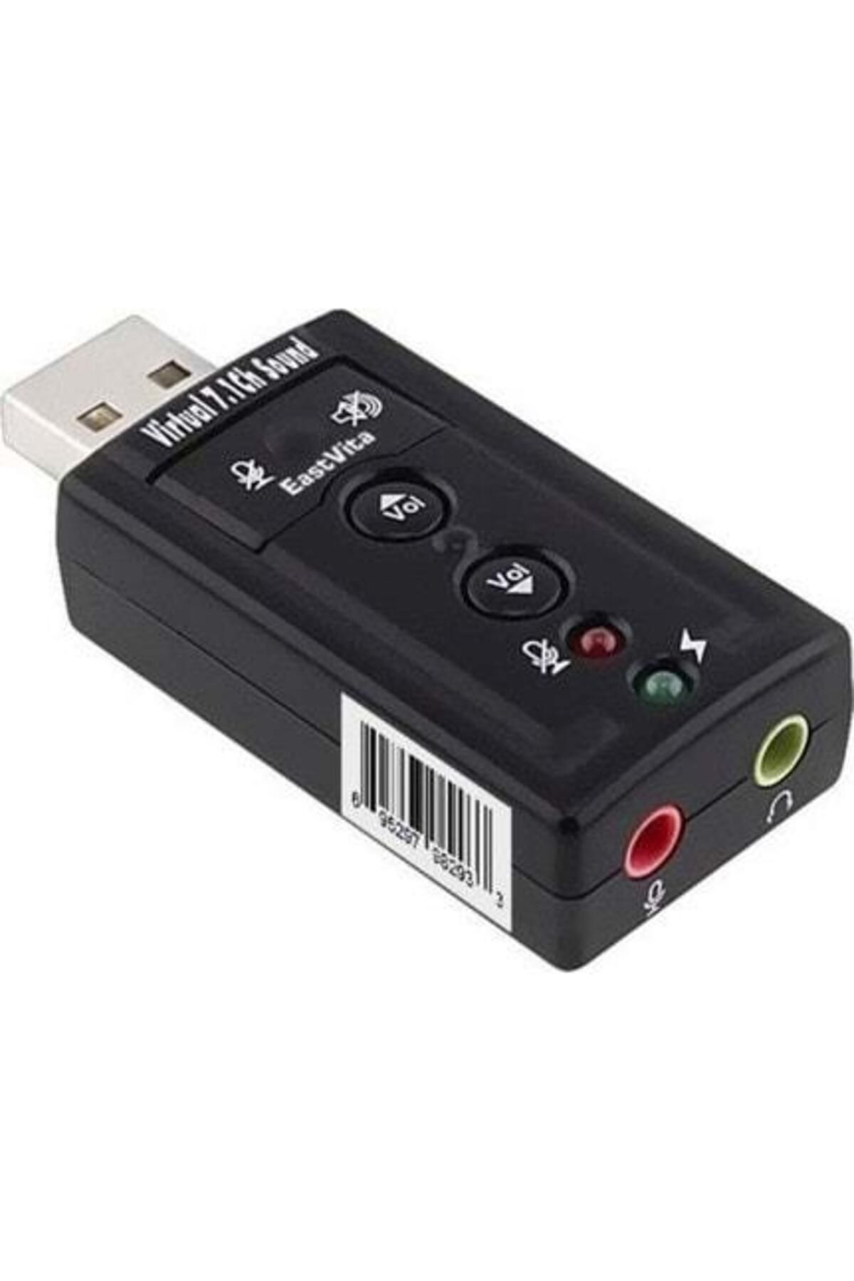 7.1 Ses Kartı Sound Efektli Usb 2.0 Çevirici Dönüştürücü Audio 3
