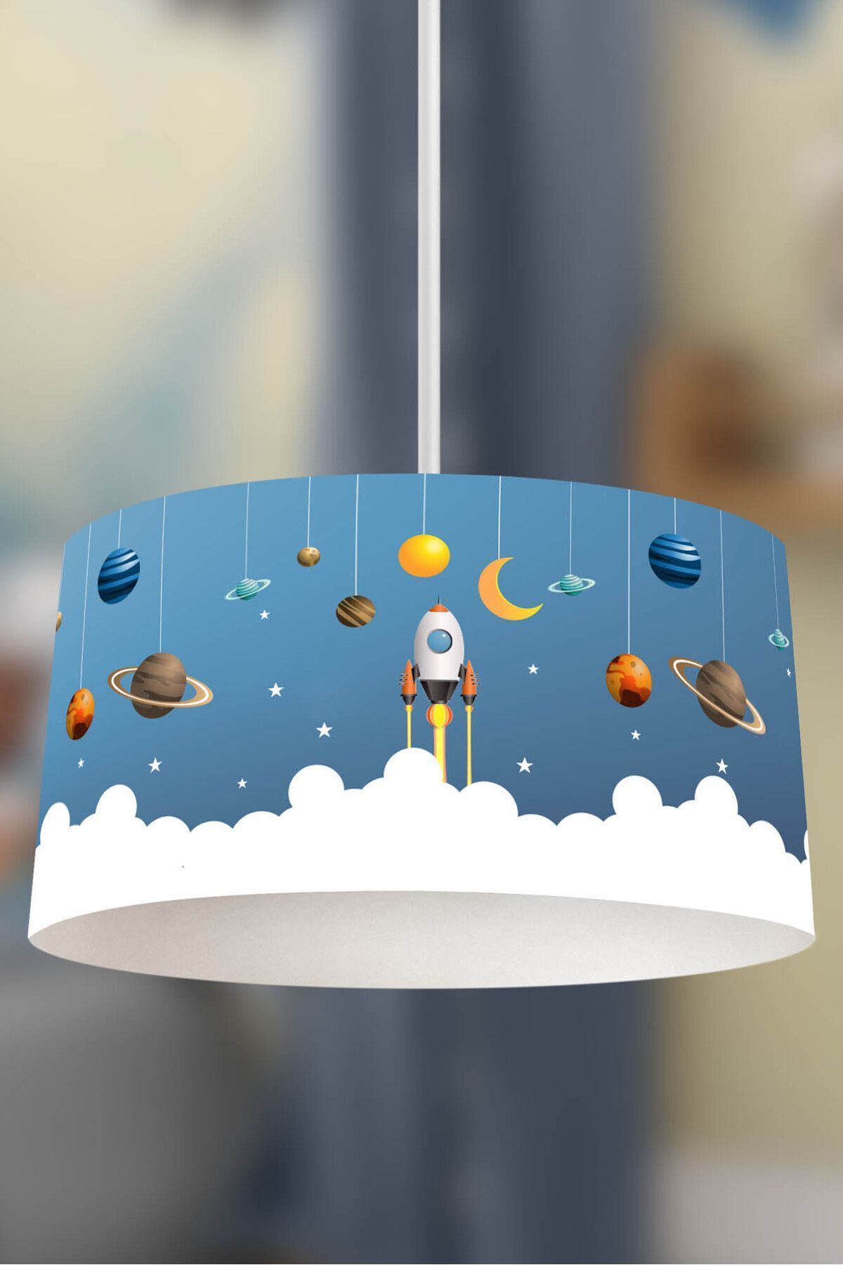nuages et navettes spatiales petit lustre