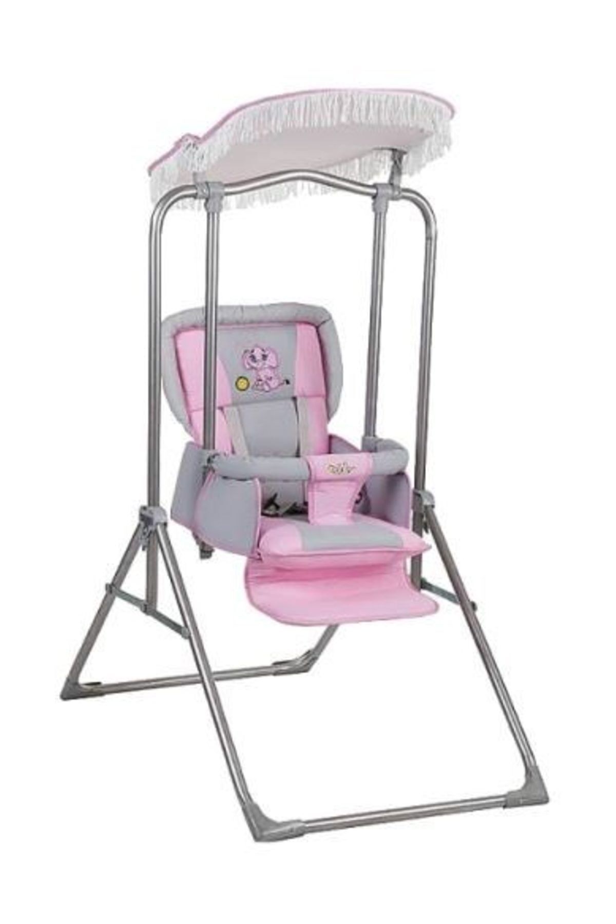 Pasha Baby Lüks Salıncak Gri - Pembe /