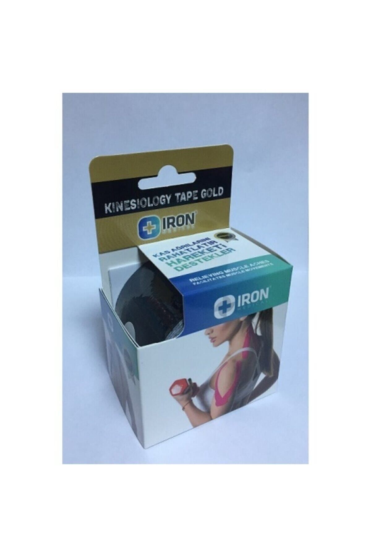iron medical Tape Kinesio Ağrı Bandı 5 Metre X 5 Cm Siyah