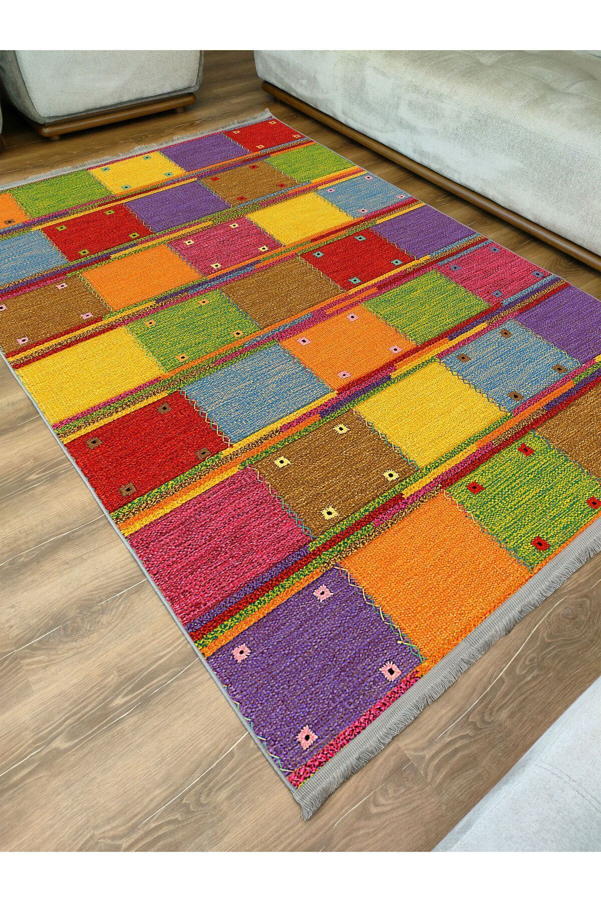 mars halı multy Tonunda dekoratif kilim Salon Halısı Peluş Halı Saçaklı Yıkanabilen Halı