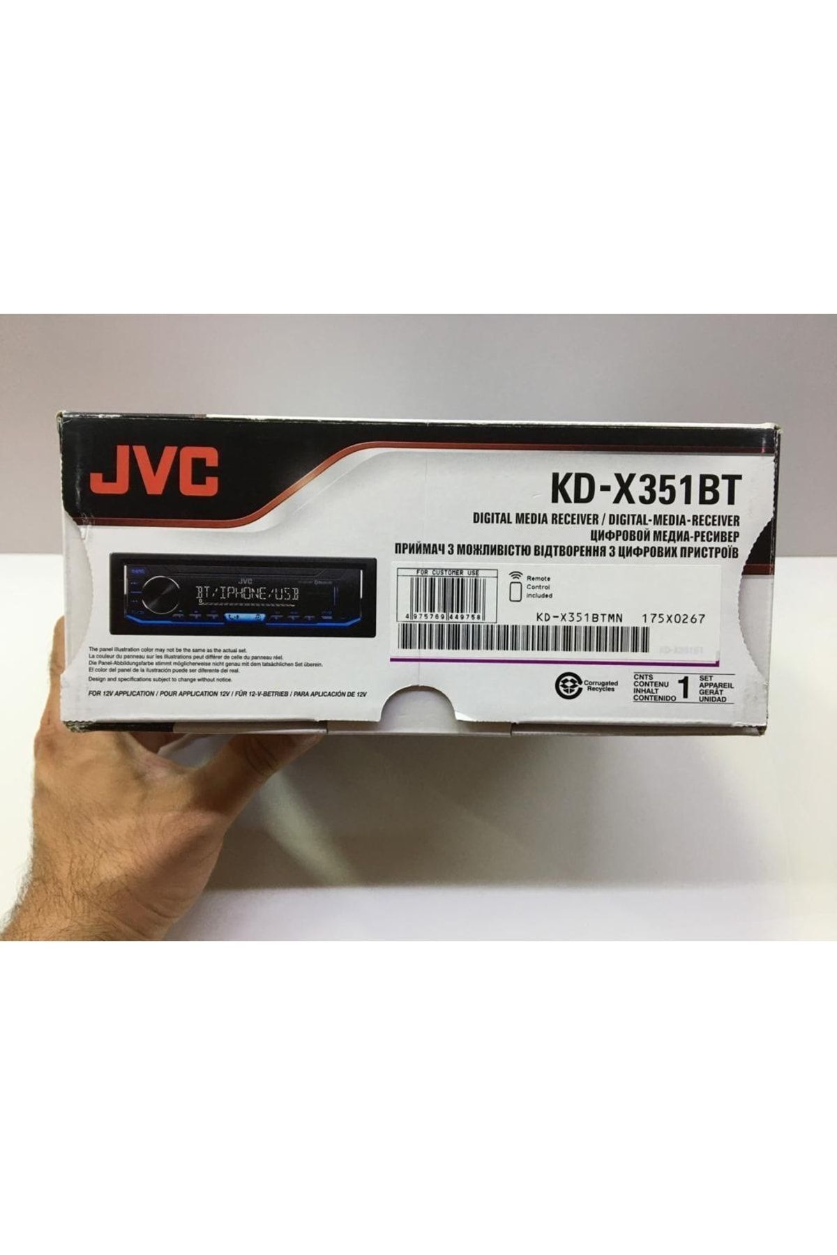 JVC-Kd-x351bt Usb Aux Bluetooth 2 Amp Output 13 Band Eq K2 7