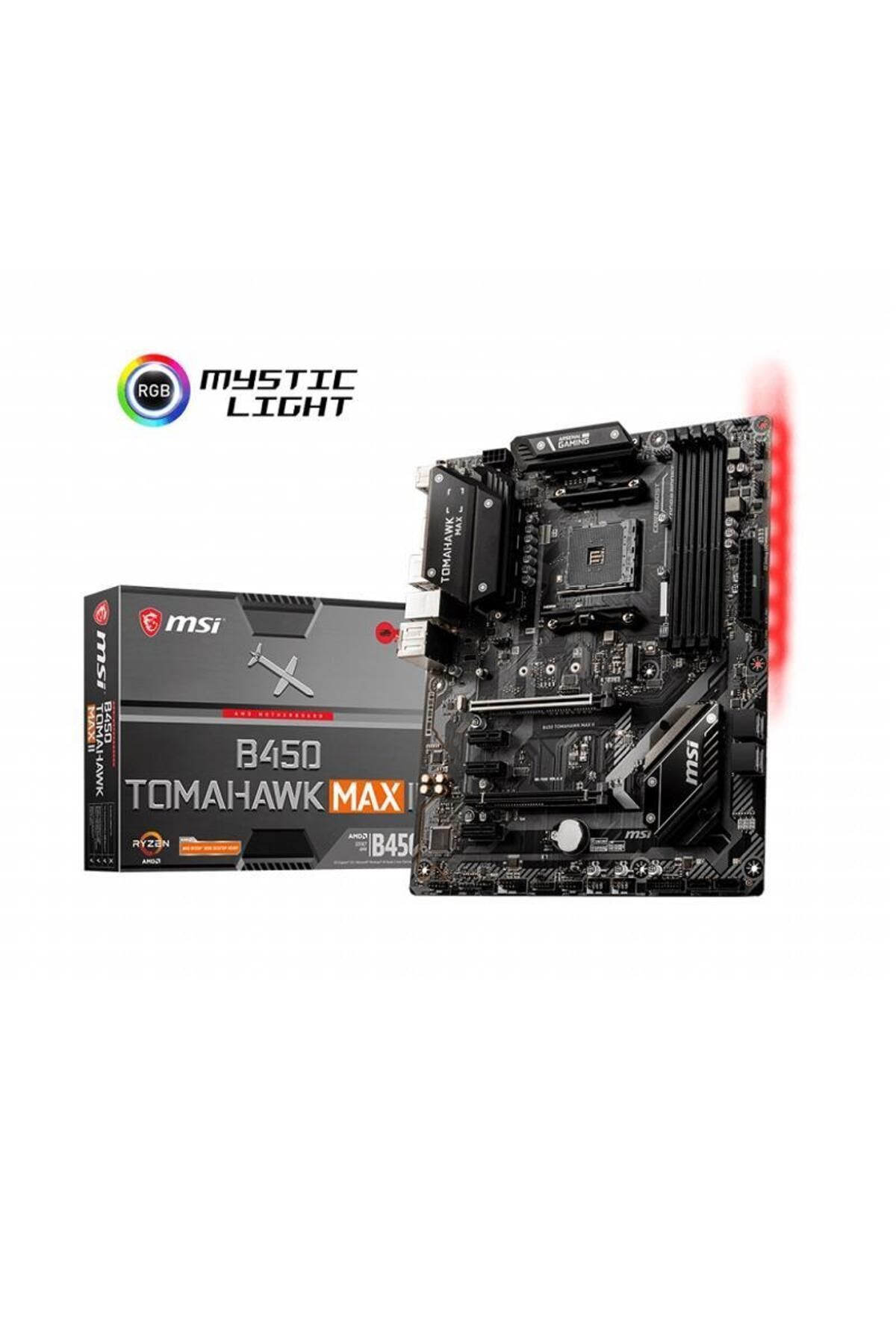 MSI B450 Tomahawk Max Ii Ddr4 M2 PCIe Nvme Hdmi dv d PCIe 16x V3.0 Am4 Atx Trendyol