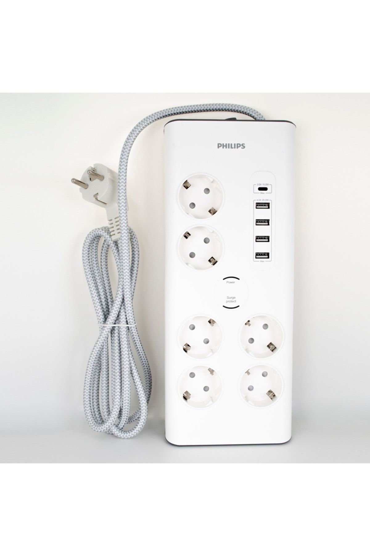 Philips Spn7060wa/62 5 Usb Girişli 6'lı 2 M Anahtarlı Akım