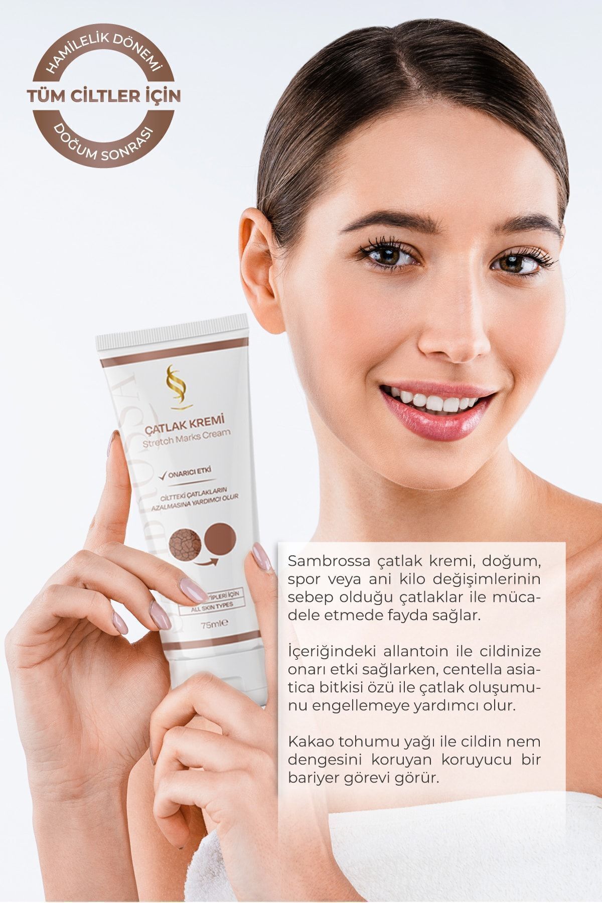 Çatlak Onarıcı & Çatlak Oluşumu Önleyici Krem 75ml Hamilelik & Doğum Sonrası — S.K.006 — تصویر 4 از 7