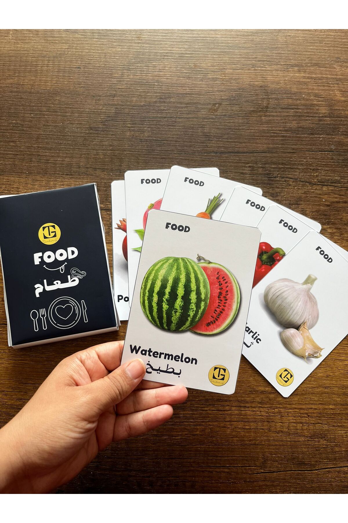 Teacherg game İngilizce/Arapça ilk 180 sözcük kartlar (flash cards) (10 farklı konu) fotoğrafı 3 (önizleme)