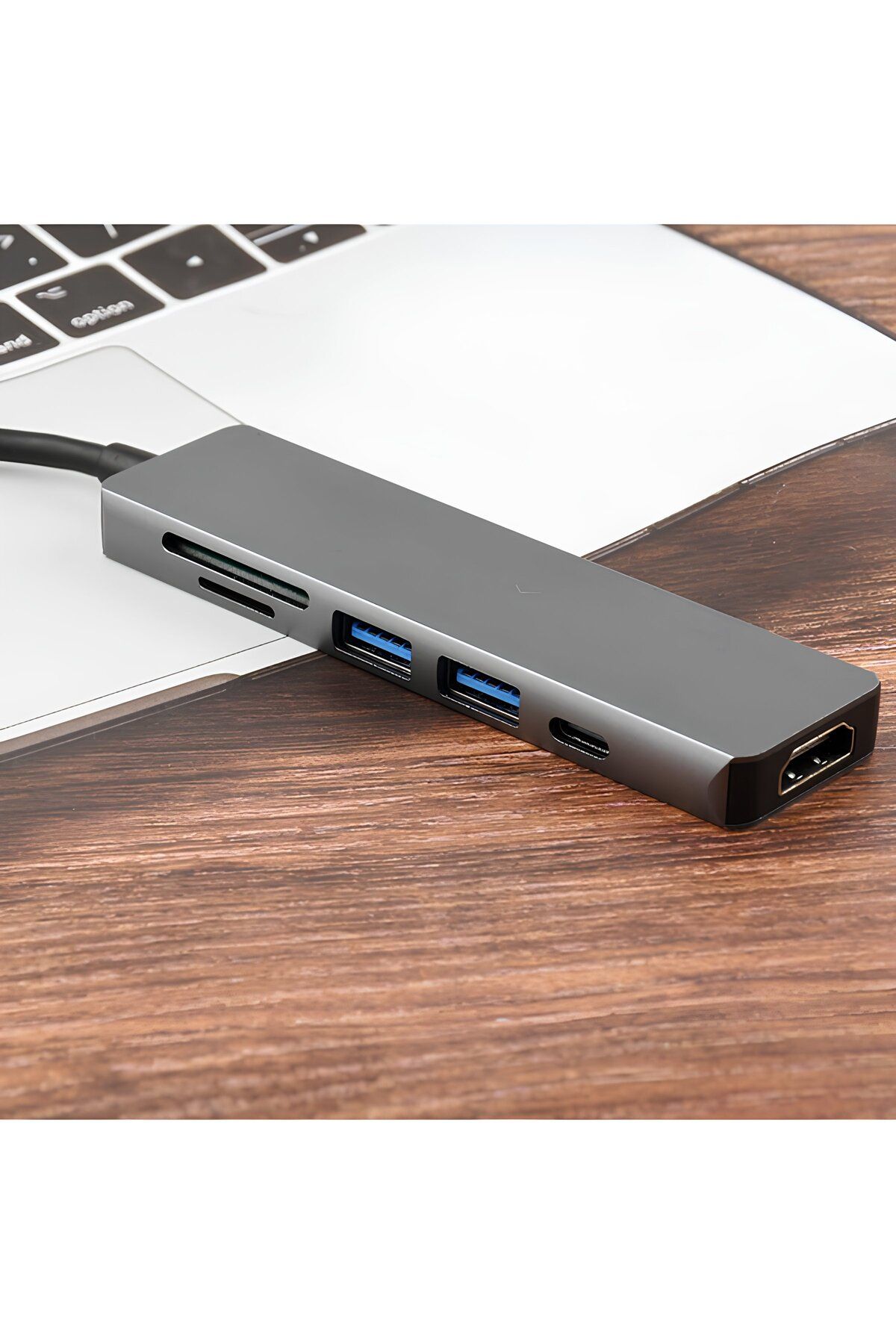 Abbruch-Macbook Air Pro Compatible 6in1 Hub to Type-C Multiplier Converter, HDMI, SD Card PD USB Multiplexer 7