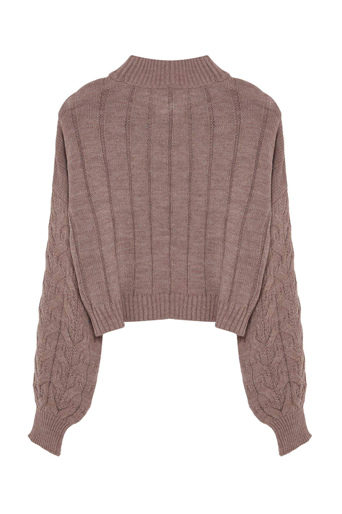 Trendyol Collection-Nerz Crop Stehkragen Pullover TWOAW22KZ1634 7