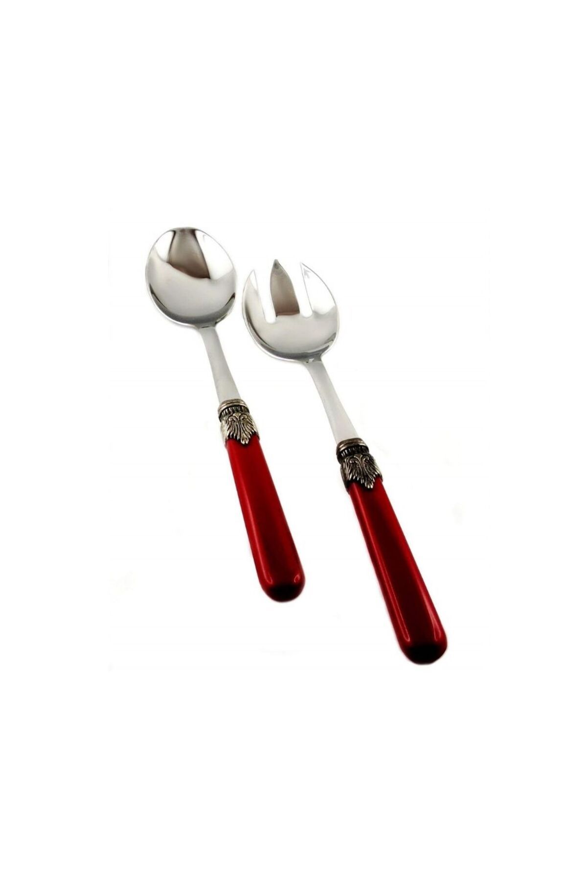 RİVADOSSİ SANDRO-Classic Claret Red Salad Serving Set 2
