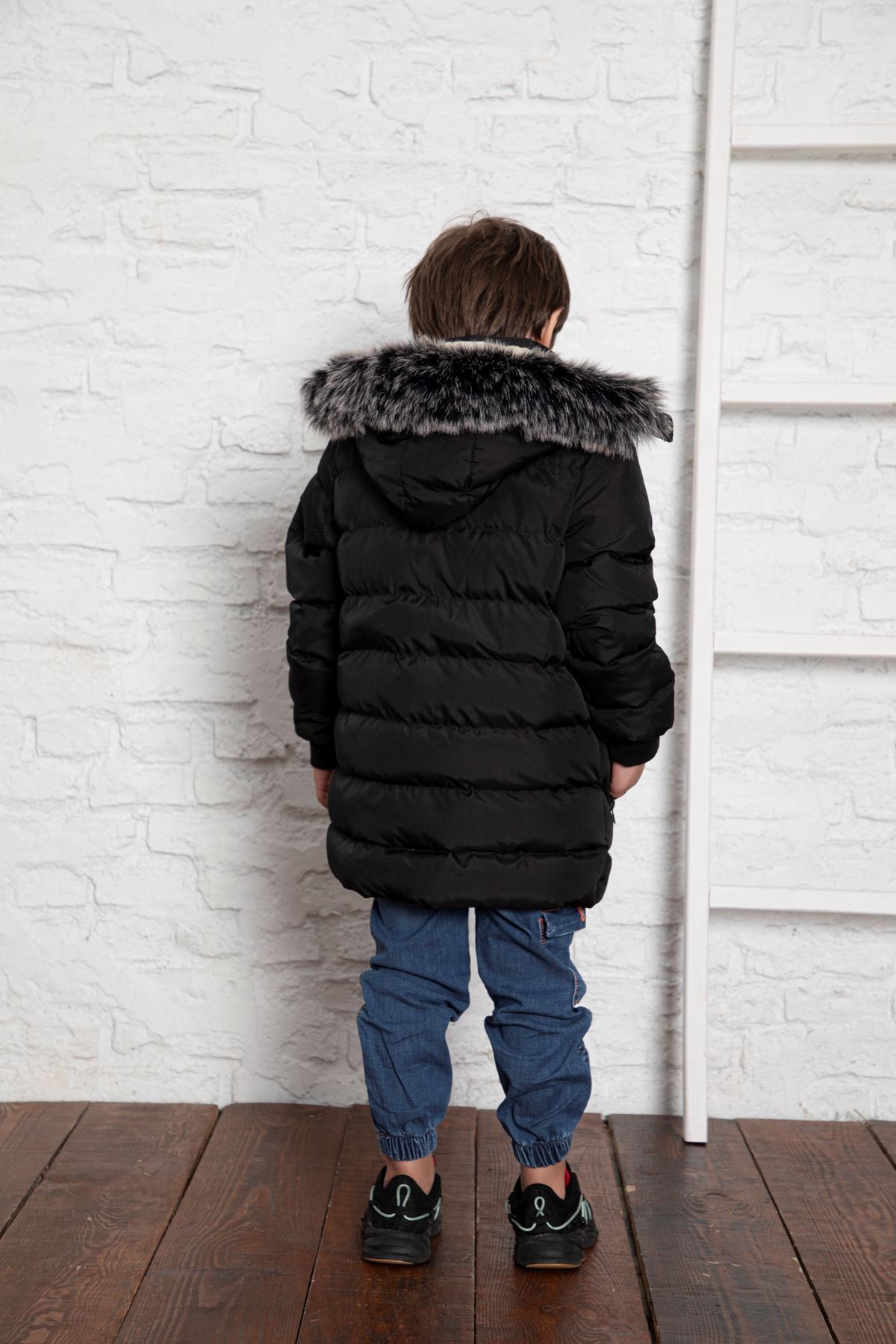 کاپشن مردانه مشکی Genel Markalar | DESMO55 اورجینال - تصویر 5