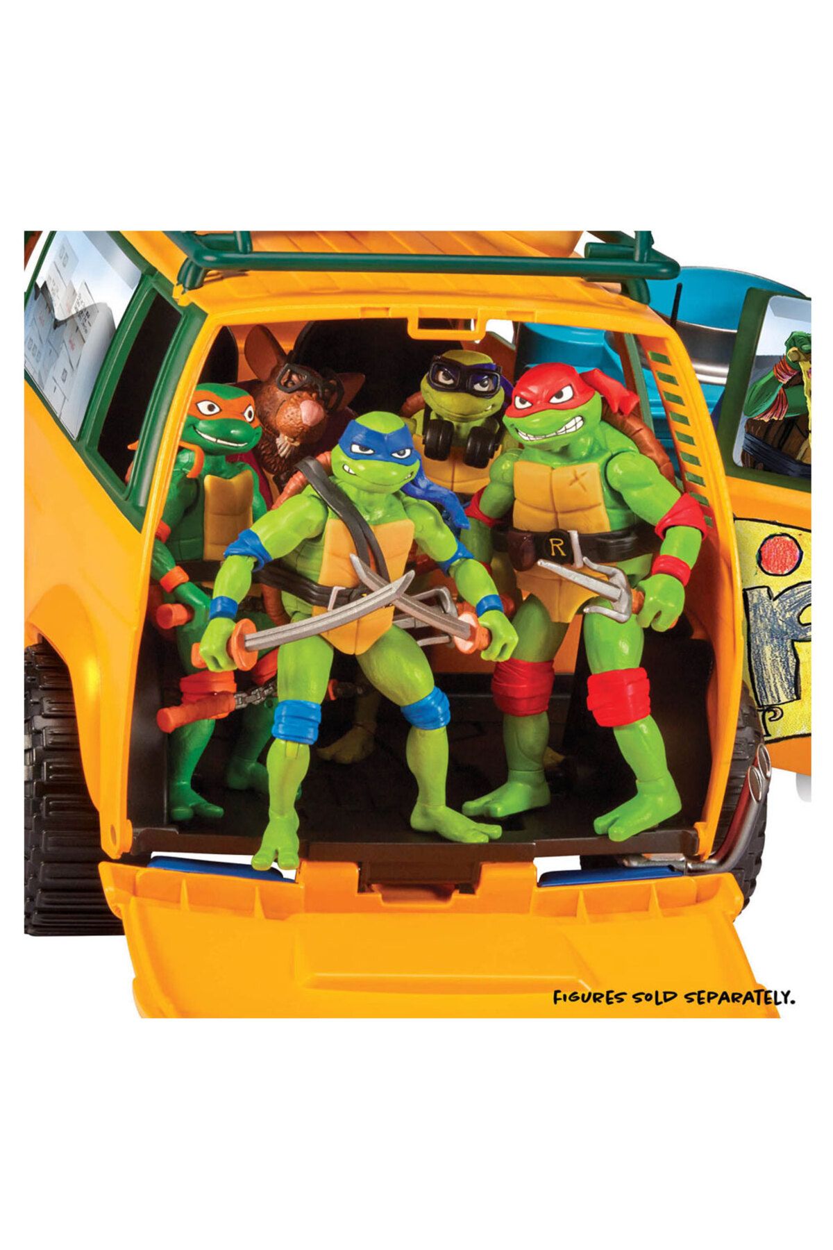 Tmnt Ninja Turtles Mutant Mayhem Karavan Pizzafire Delivery Turtle Van - 3