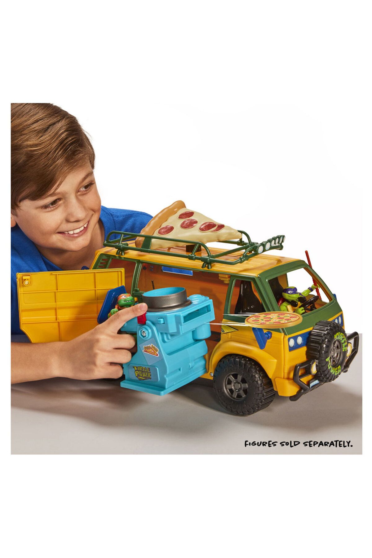 Tmnt Ninja Turtles Mutant Mayhem Karavan Pizzafire Delivery Turtle Van - 2