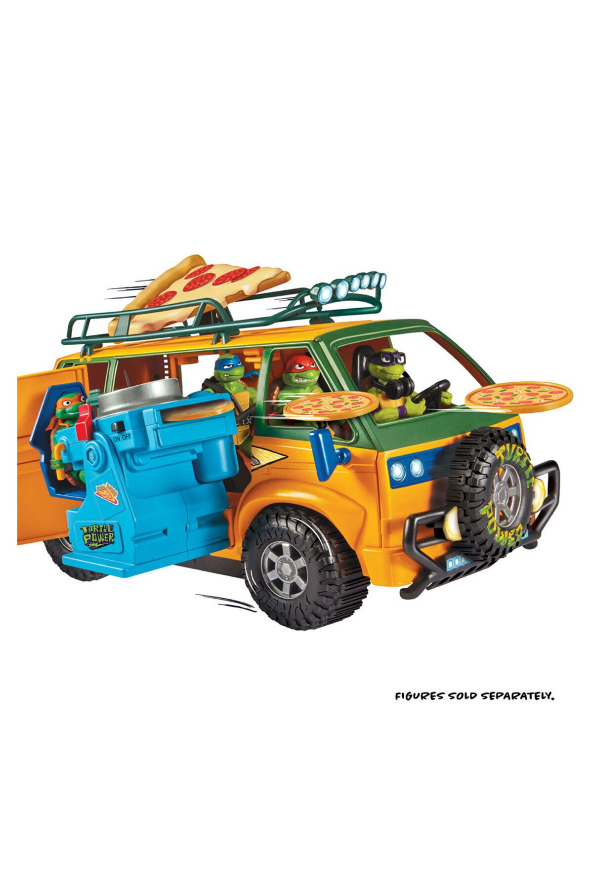 Tmnt Ninja Turtles Mutant Mayhem Karavan Pizzafire Delivery Turtle Van - 5