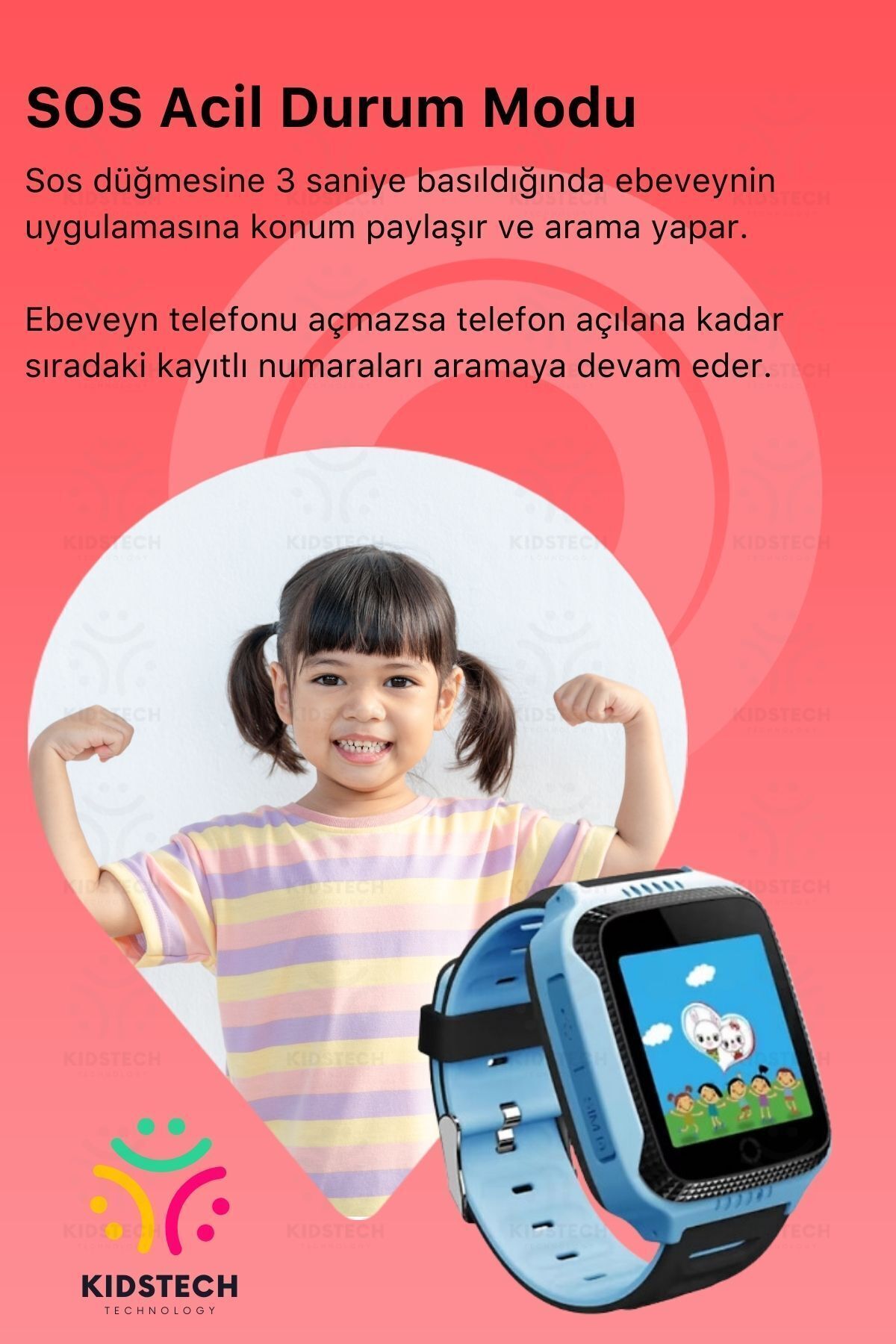 Çocuklar İçin GPS Konum BTK Kayıtlı Sim Kartlı Çocuk Takip Ortam Dinleme Kameralı Q25 Akıllı Saat