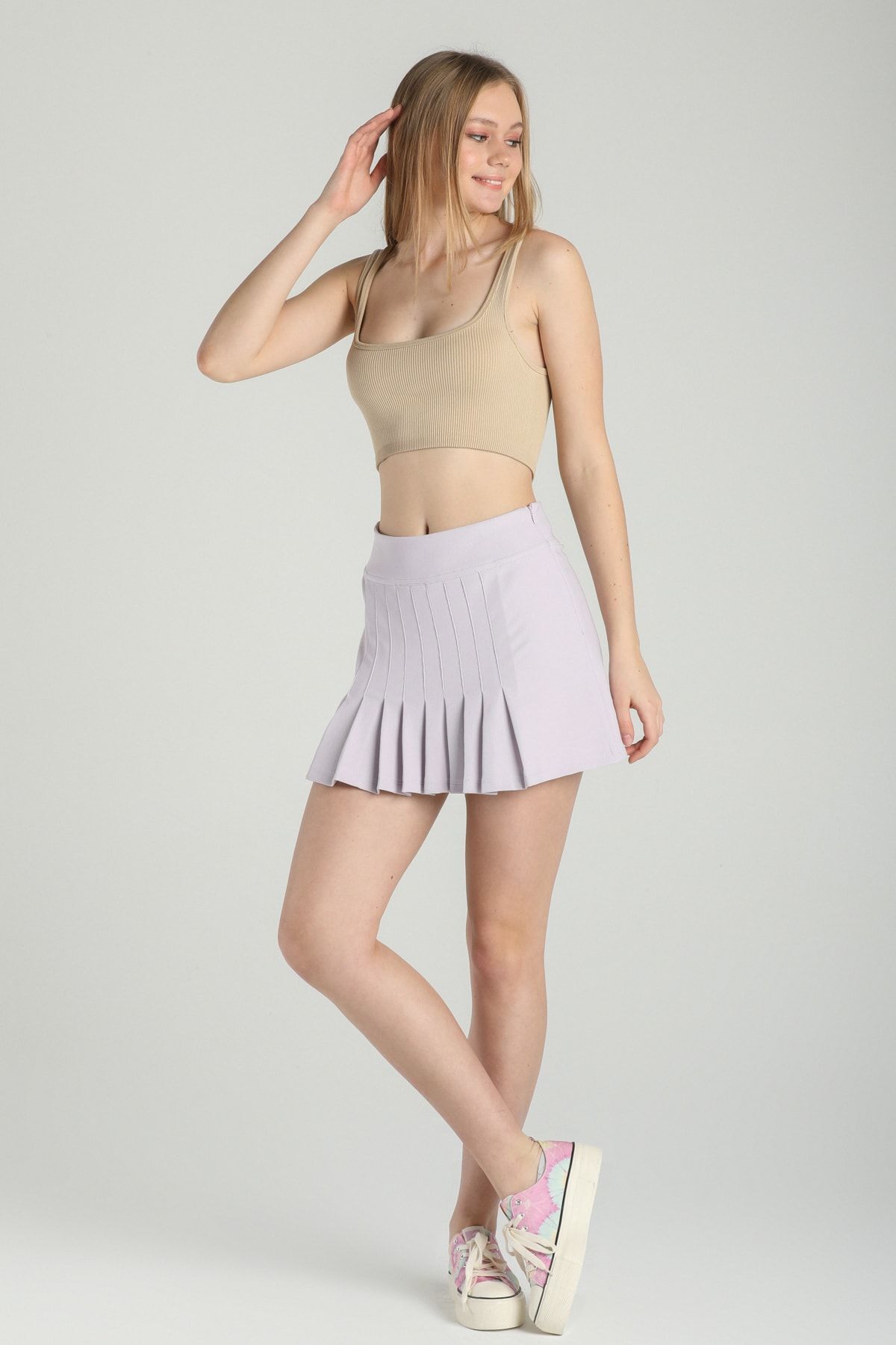 Lilac Pleated Tennis Skirt