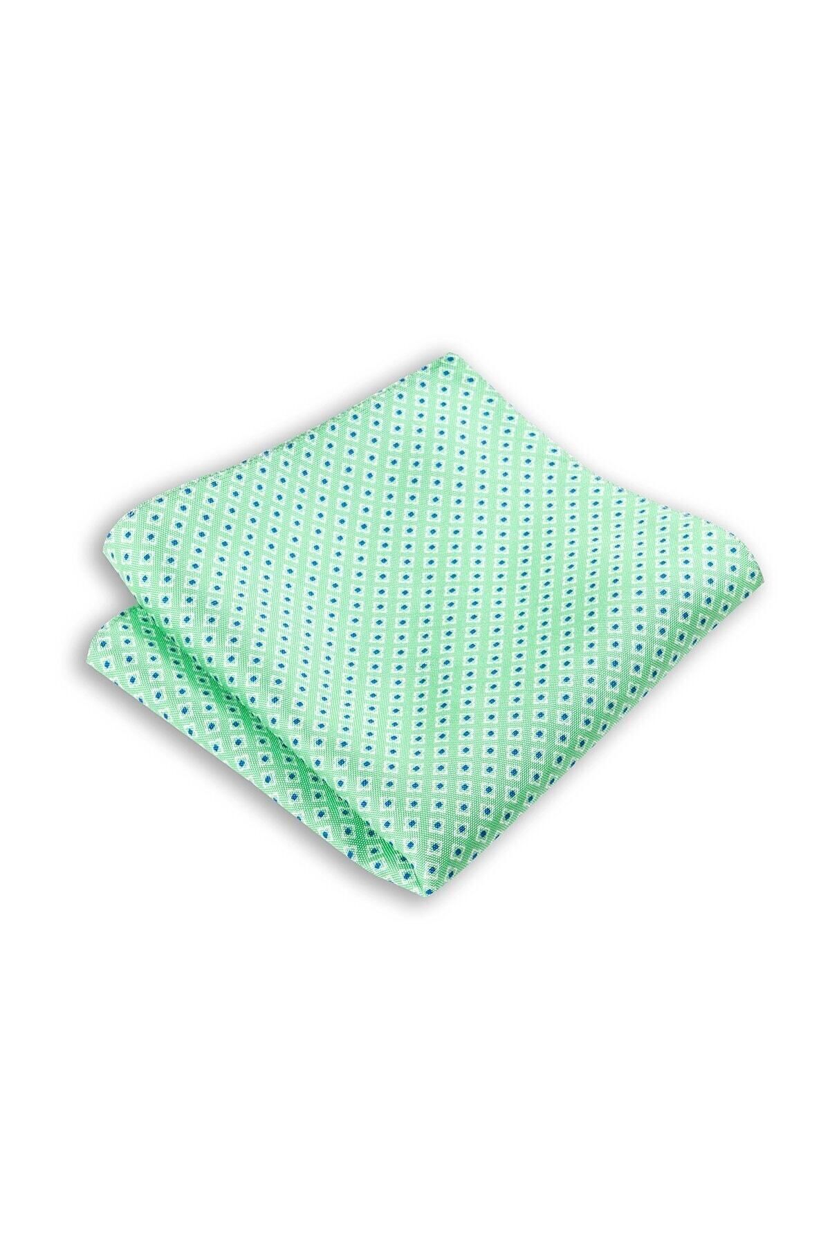  پوشت جیبی ابریشمی سبز رنگی، ابعاد ۳۳x۳۳ سانتی‌متر