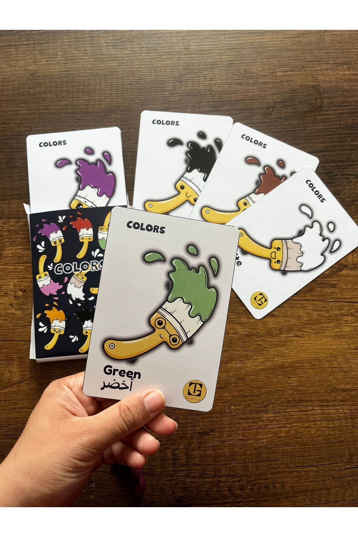 Teacherg game İngilizce/Arapça ilk sözcük kartlar (flash cards) Renkler (10 kart) fotoğrafı 2 (önizleme)