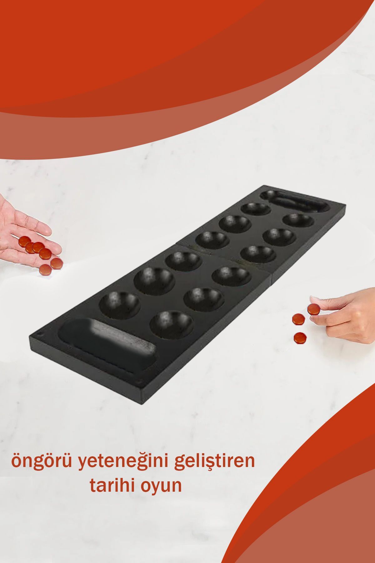 Beatitude Mangala Zeka Oyunu Eğitici Stratejik 2 Kişilik Eğlenceli Akıl Oyunları Kız Çocuk Oyuncak Zeka Küpü fotoğrafı 6 (önizleme)