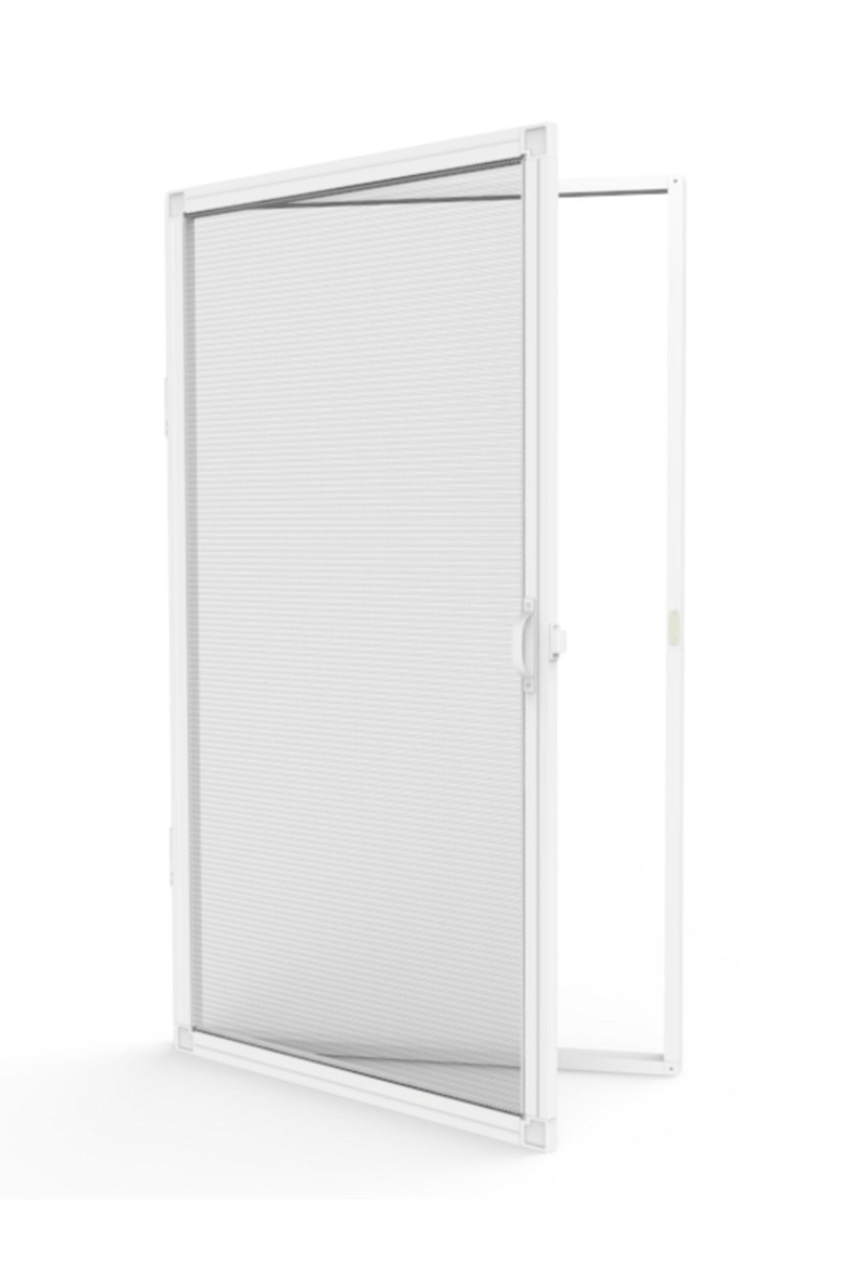 oneplise Menteşeli Beyaz Pencere Sinekliği (en: 0-70 Cm, Boy: 0-130 Cm) beyaz pencere sineklik