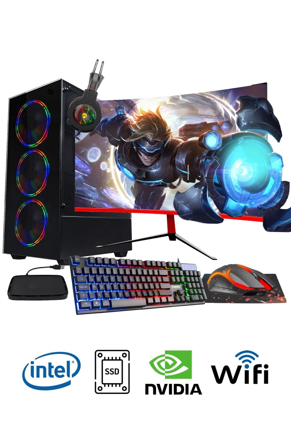Full Force Ff46 I5-4570 16gb Ram 240gb Ssd 1050ti/4gb 23,6" Oyuncu Pc