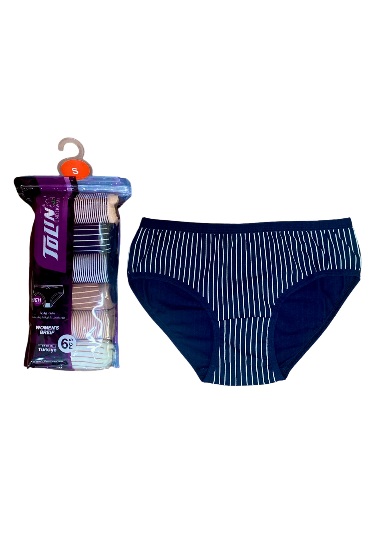 Women's 6-Pack Cotton Lycra Printed Towel Net Medium Waist Panty Set 2276161