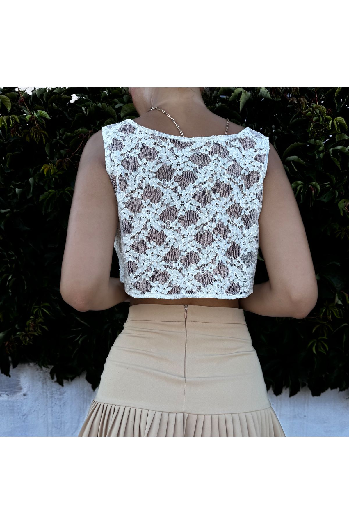 handmadebyDK-Lace Crop Vest - Front Tie, String Design 4