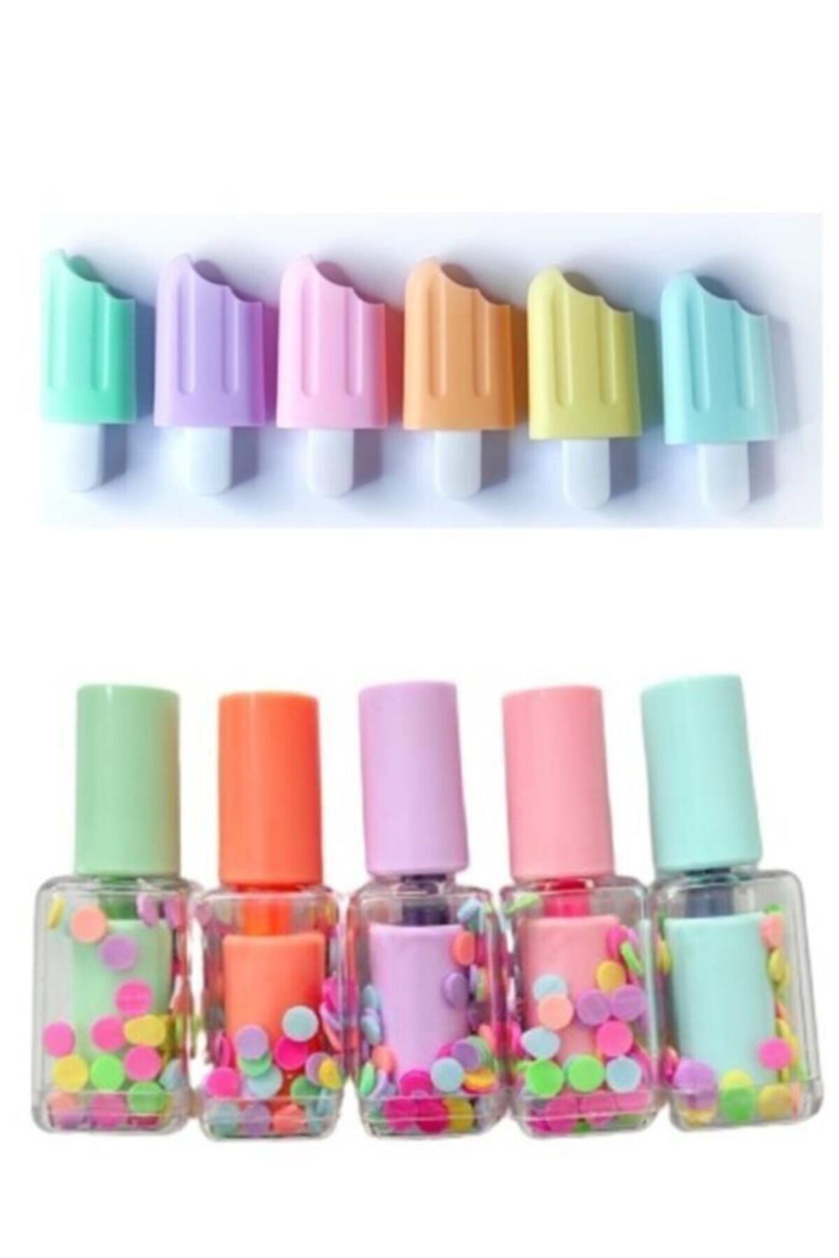 Aegean Photocopying and Stationery Nail Polish and Ice Cream Mini Phosphorus Pen Set - Aegean Photocopying and Stationery Set