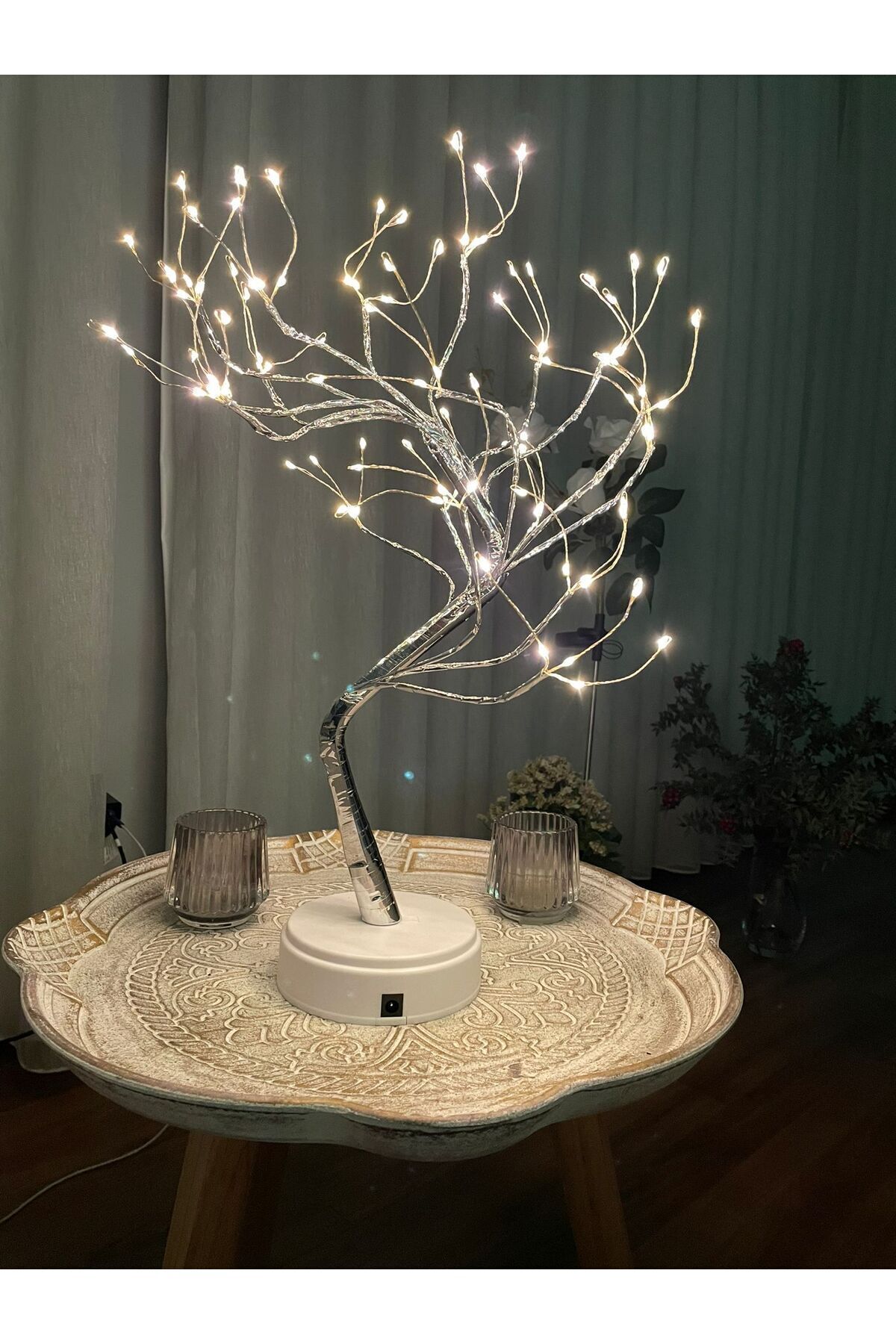 SD WORKS Dekoratif Özel Masaüstü Ağaç LED Aydınlatma