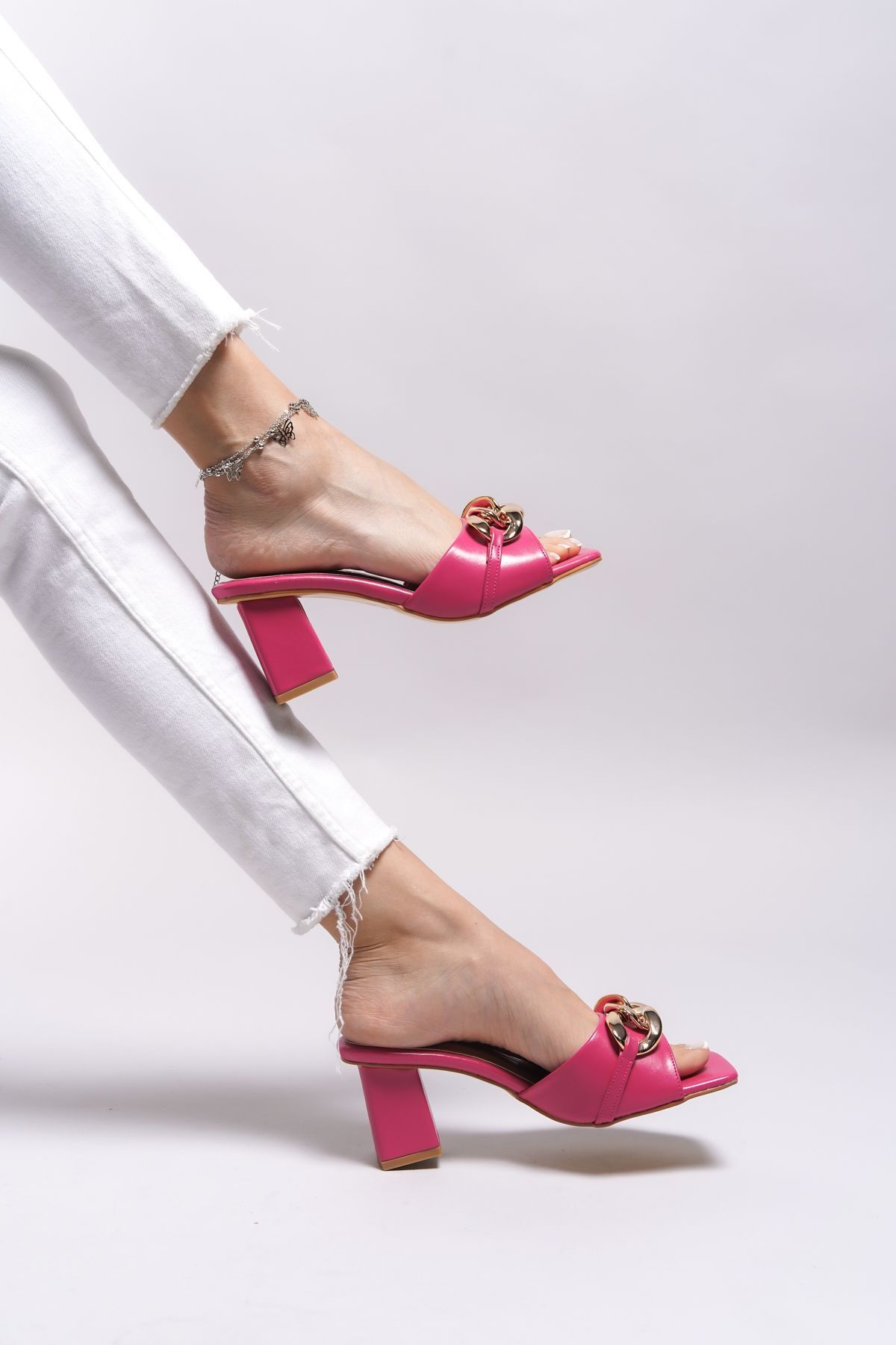 Riccon-Phreedri Damen Hausschuhe mit Absatz001280Hausschuhe Fuchsia 5