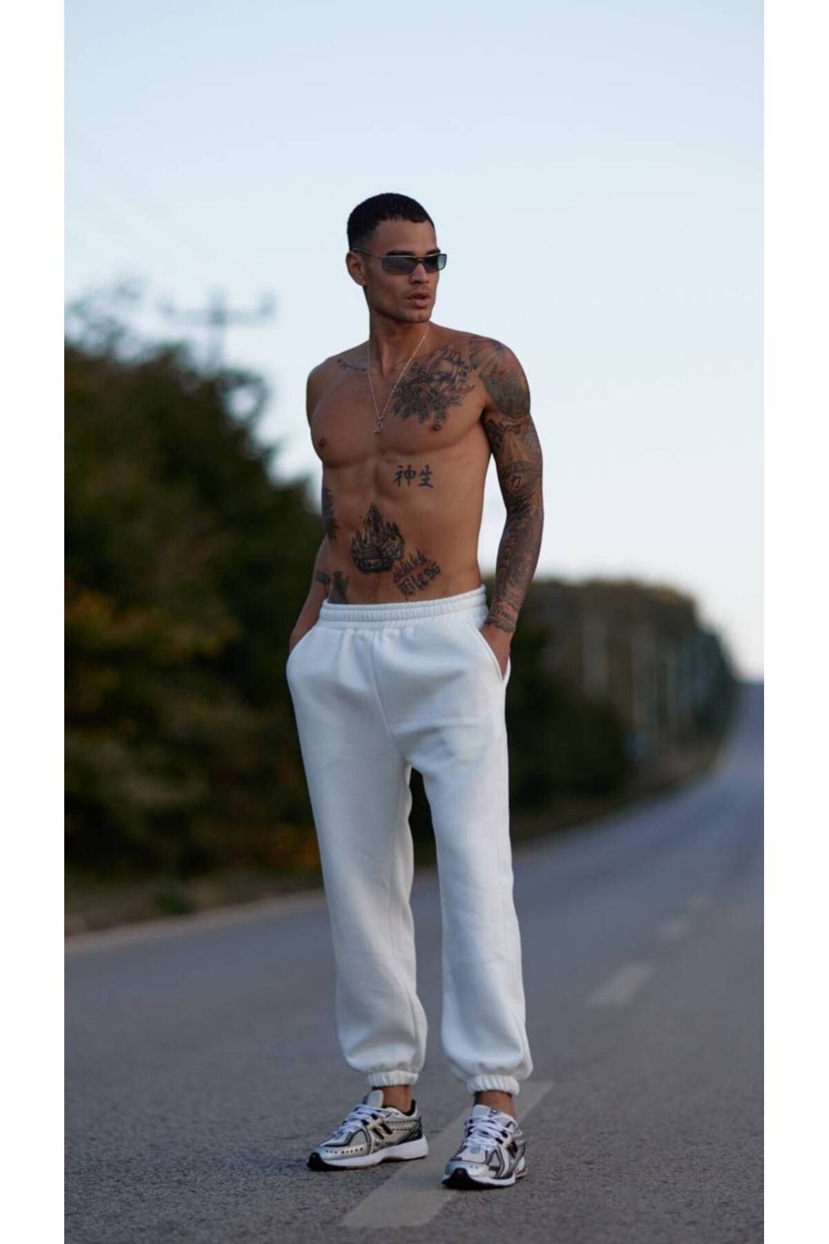 YAKAMEL Unisex Beyaz Ob Comfort Eşofman Altı