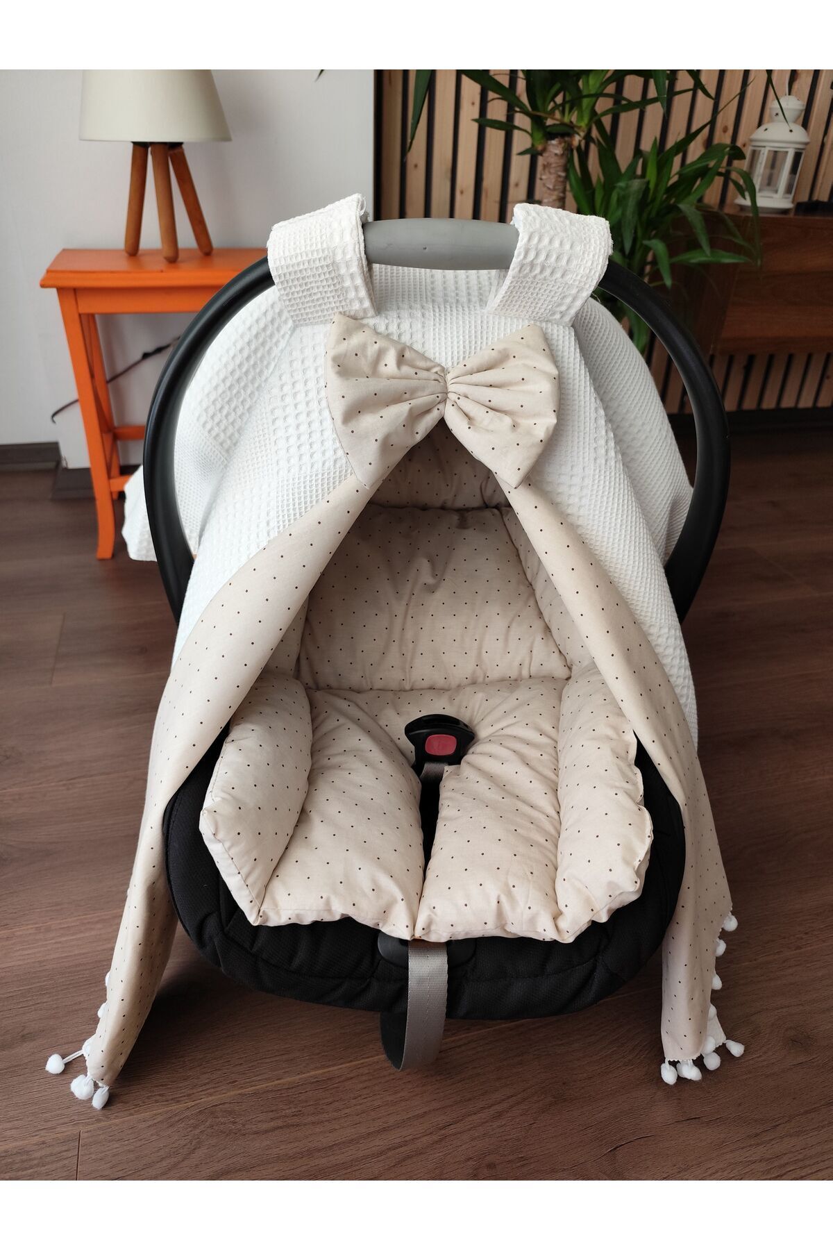 TYD BABY Krem  puset örtüsü ve puset minderi fotoğrafı 2 (önizleme)