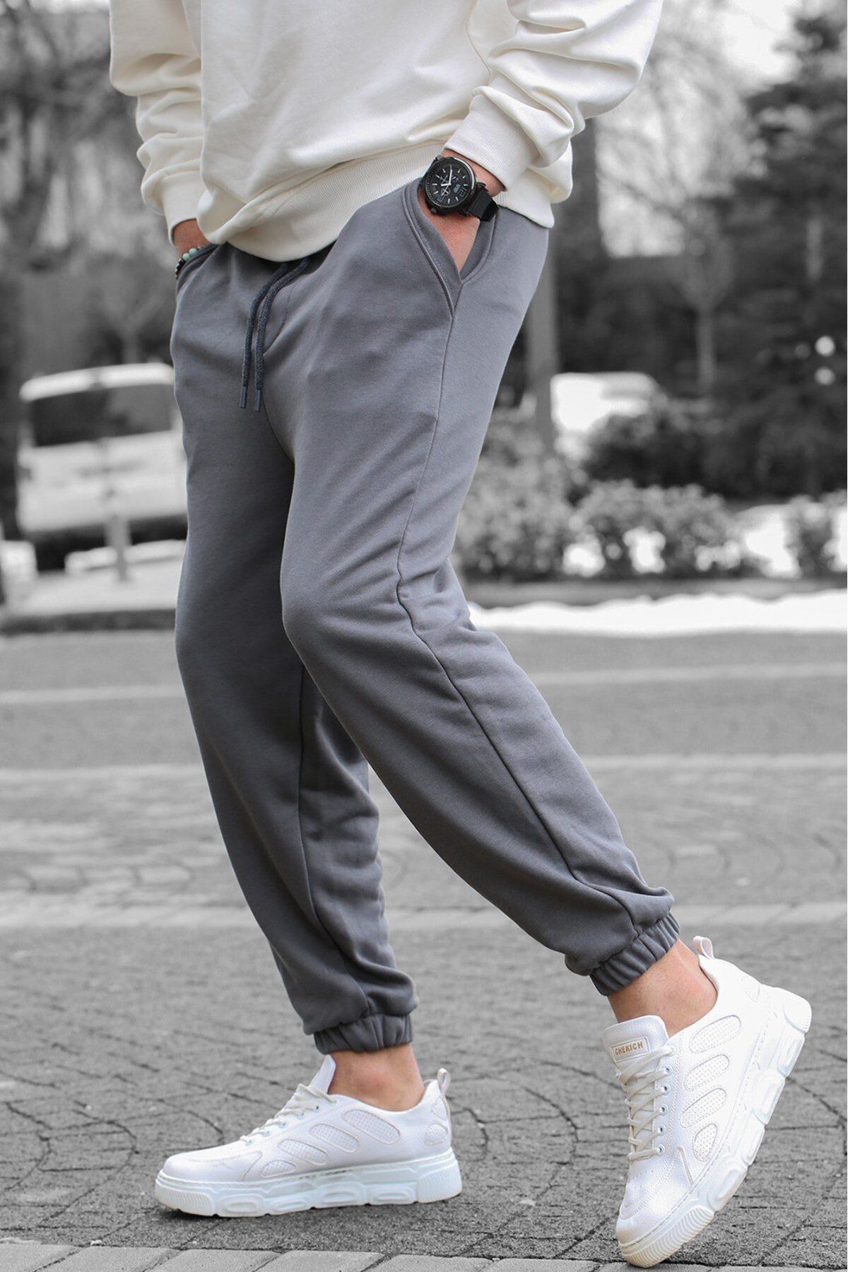 YAKAMEL Men s Smoked Basic Men s Sweatpants Trendyol