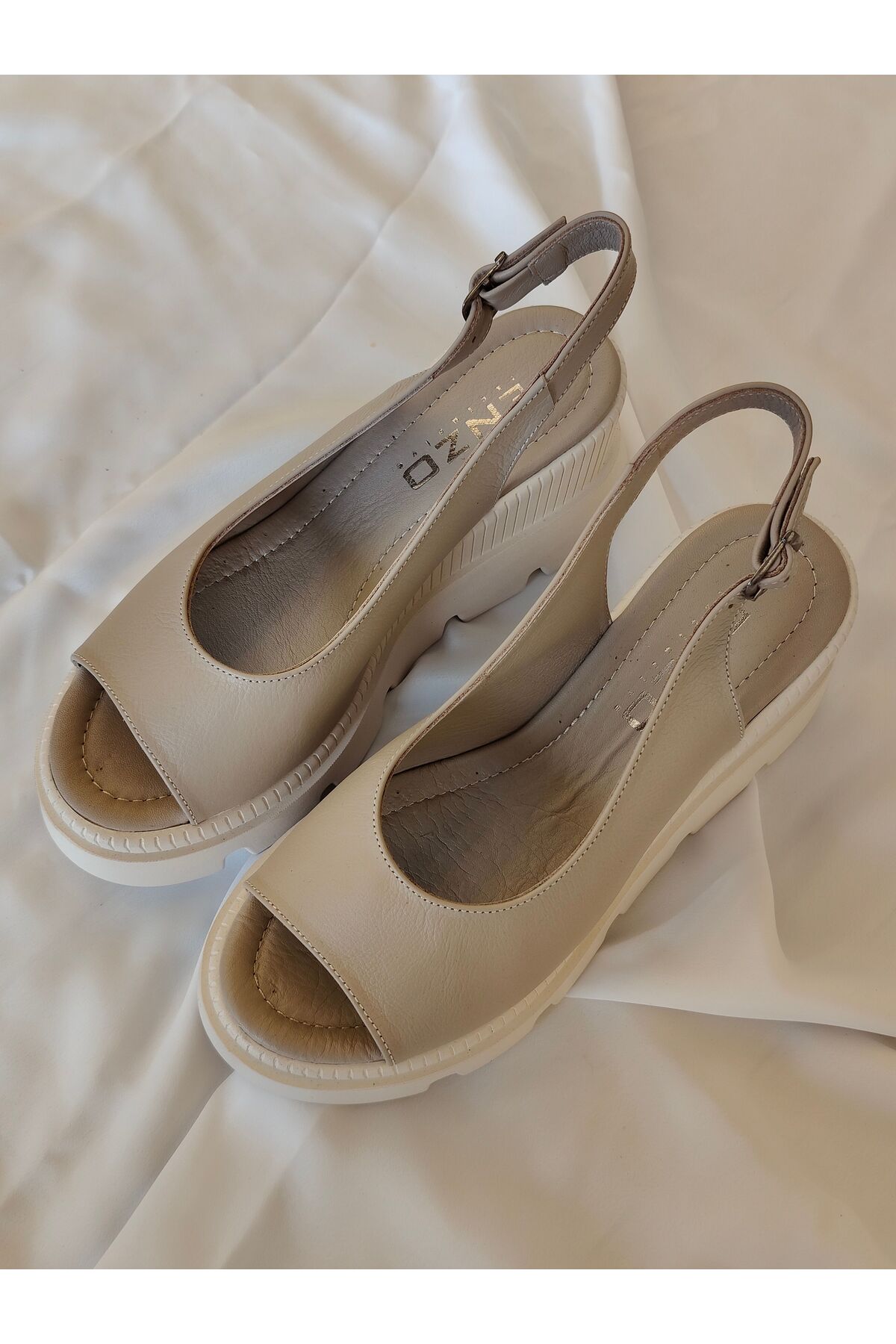 صندل زنانه خاکستری ENZO | ayakkabı4 اورجینال - تصویر 2