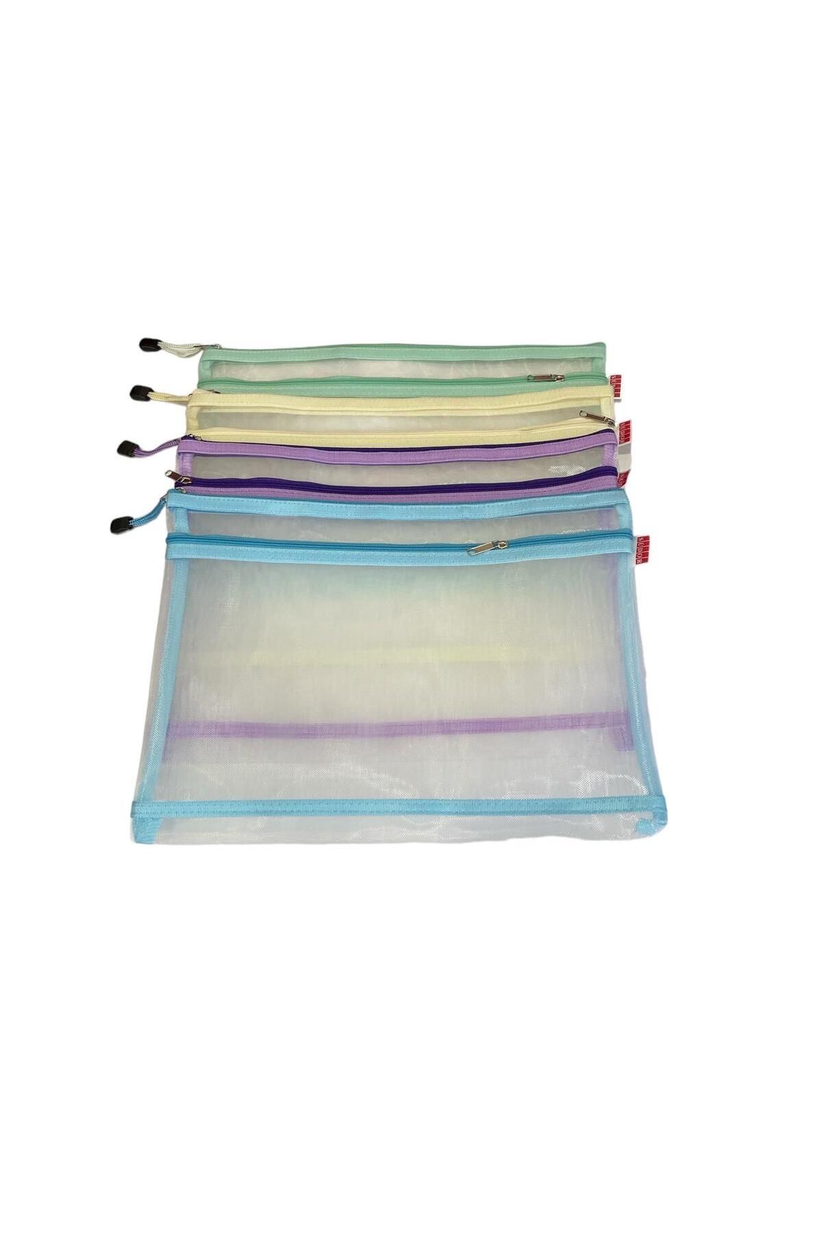 Südor-2-Compartment Zippered File - Mesh A4 Set of 4 1