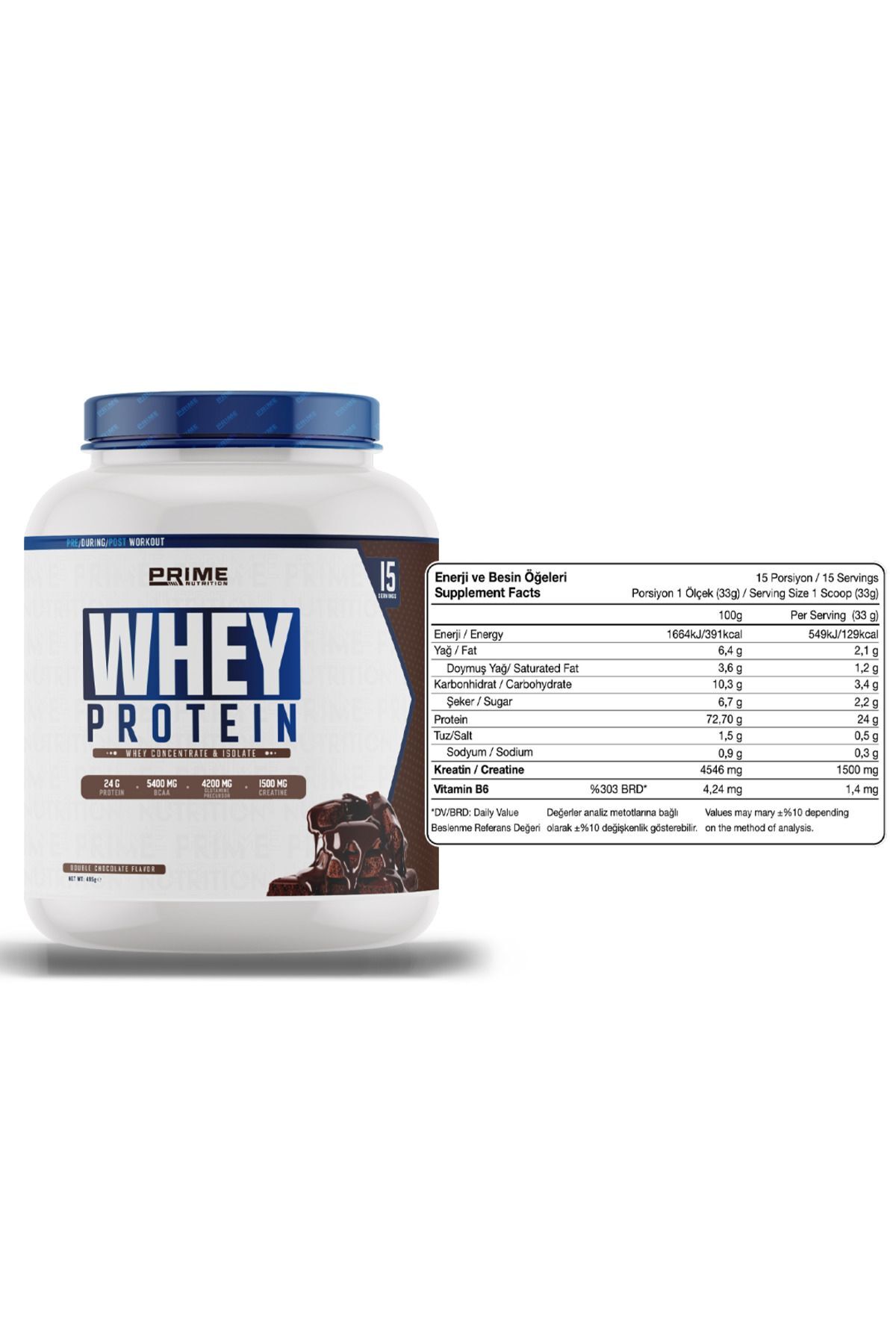 Whey Protein™ 495 gram - Double Chocolate - 15 Servis 2