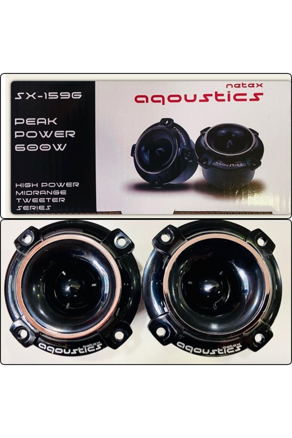 AQOUSTİCS Sx 159 Oto 8cm Midrange Tweeter Beyaz Amfi Uyumlu