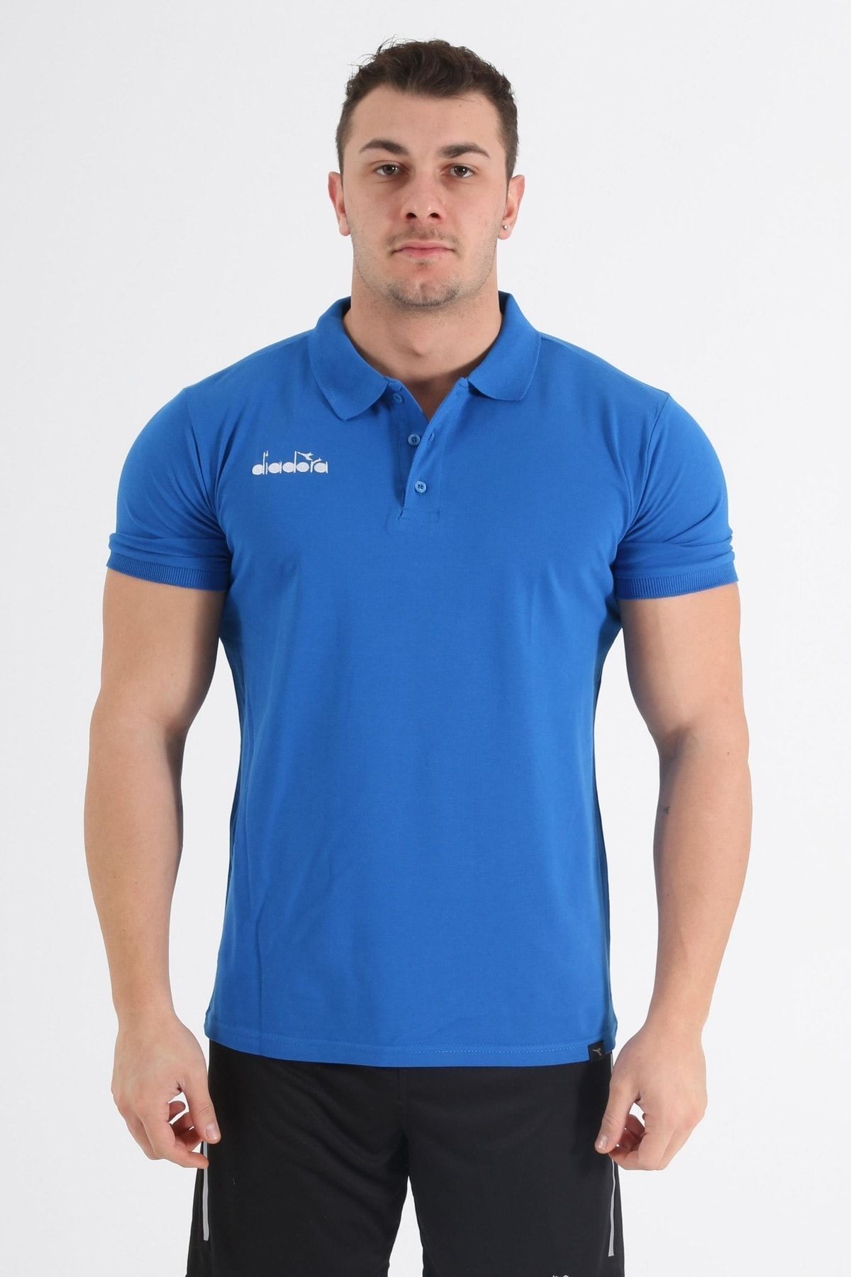 Diadora Tricou Polo De Camping Albastru Liv Unisex - S