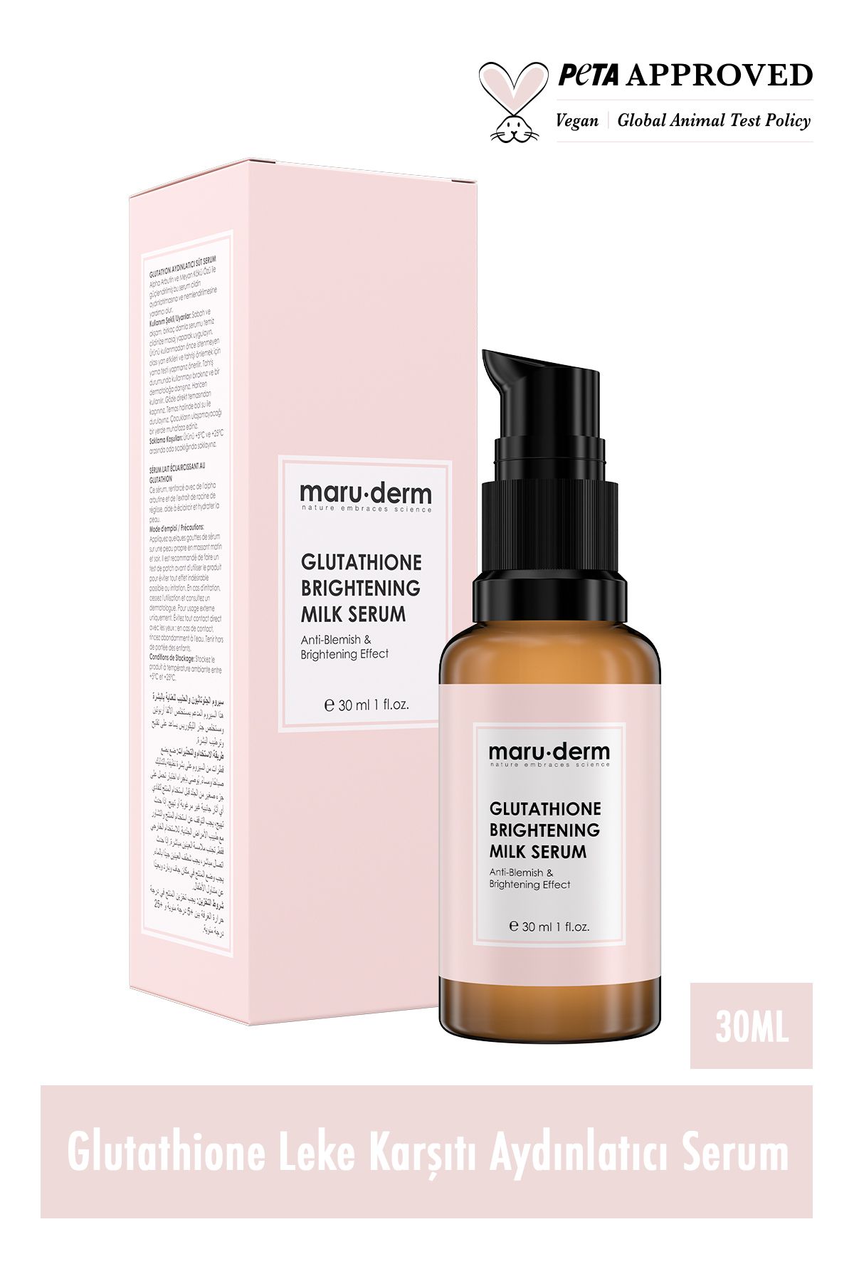 سرم شیر سفید کننده و ضد لک مارودرم گلوتاتیون 30 میلی لیتر Maru.Derm