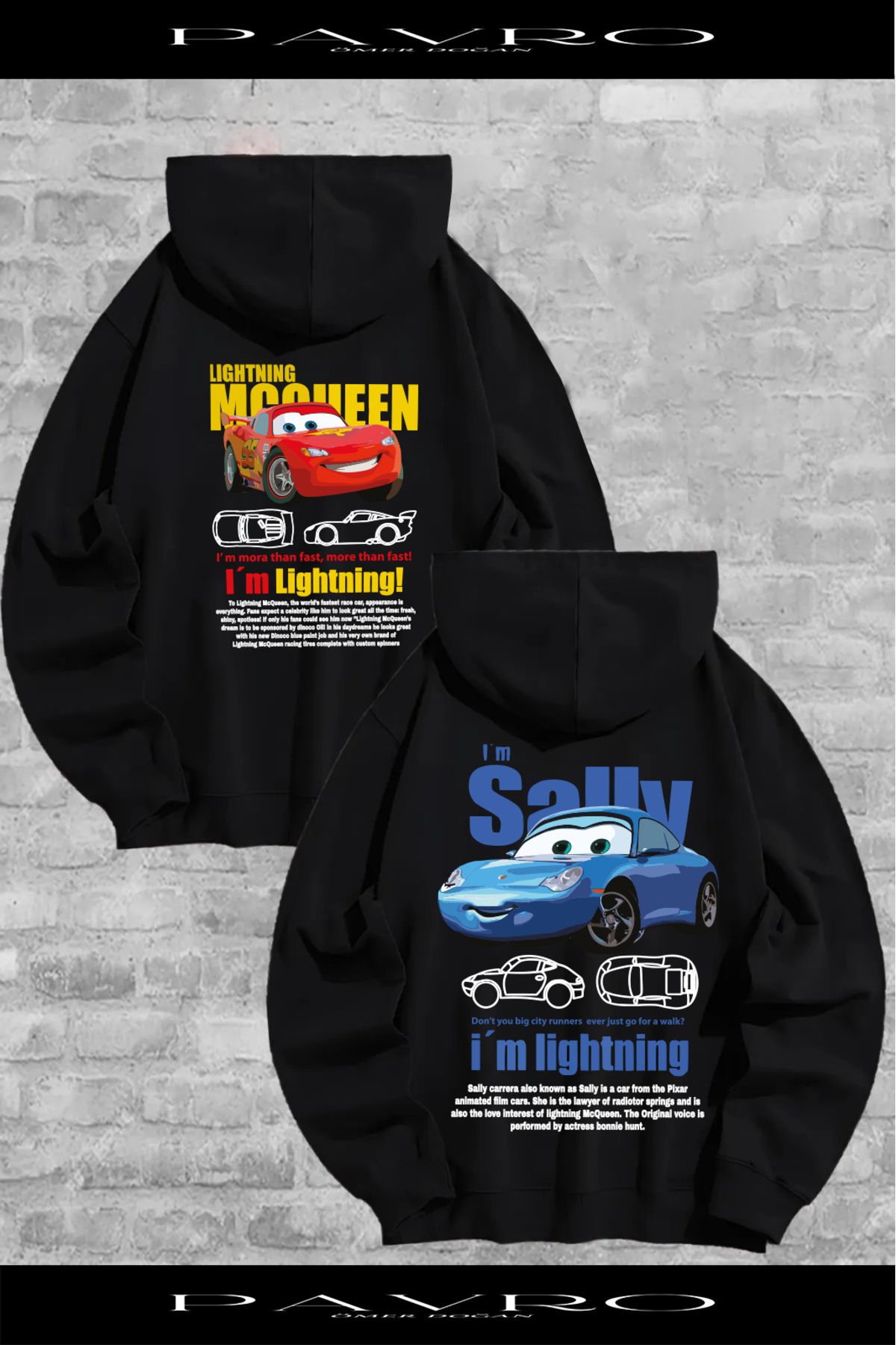 dear sweatshirt mcqueen sally back printed dear couple combination hooded sweatshirt set of 2