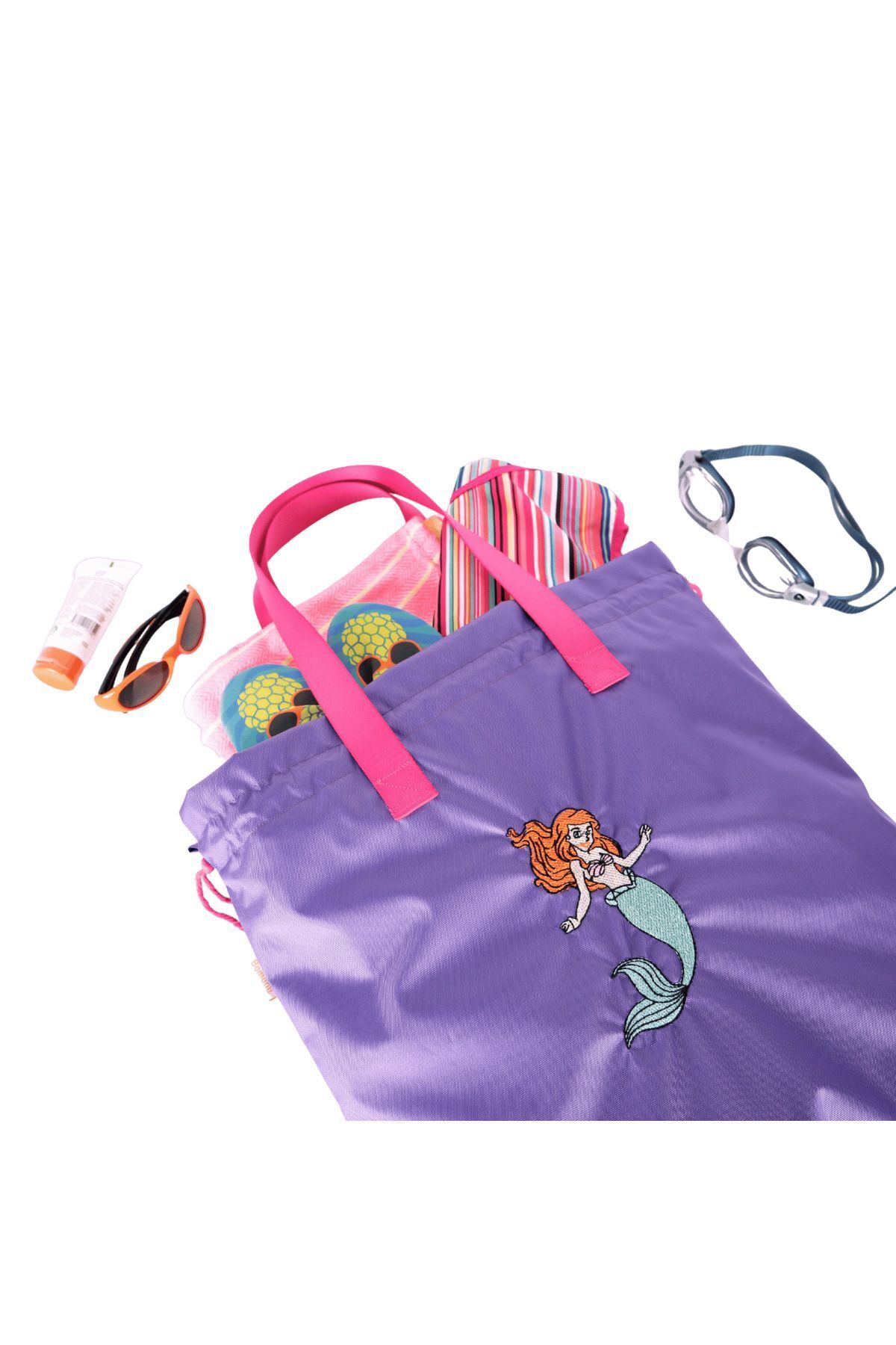 Atelier Bomonti-Purple Waterproof Mermaid - Wet Dry and Dirty Clean Beach Pool Bag 3