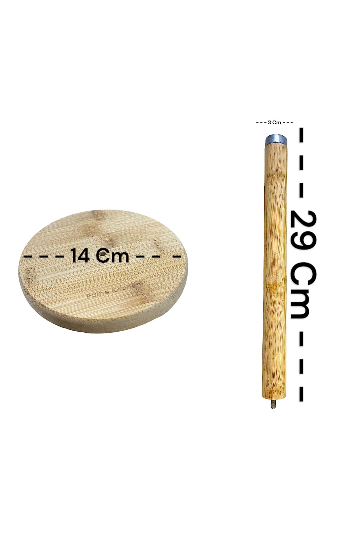 tg tek-iş global-Bamboo Table Top Stylish Paper Towel Holder - Modern Design 2