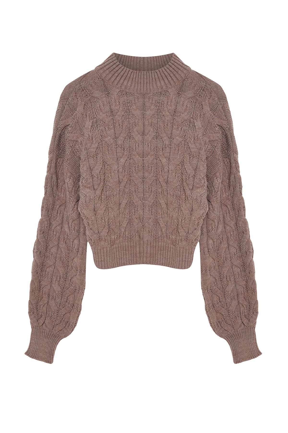 Trendyol Collection-Nerz Crop Stehkragen Pullover TWOAW22KZ1634 6