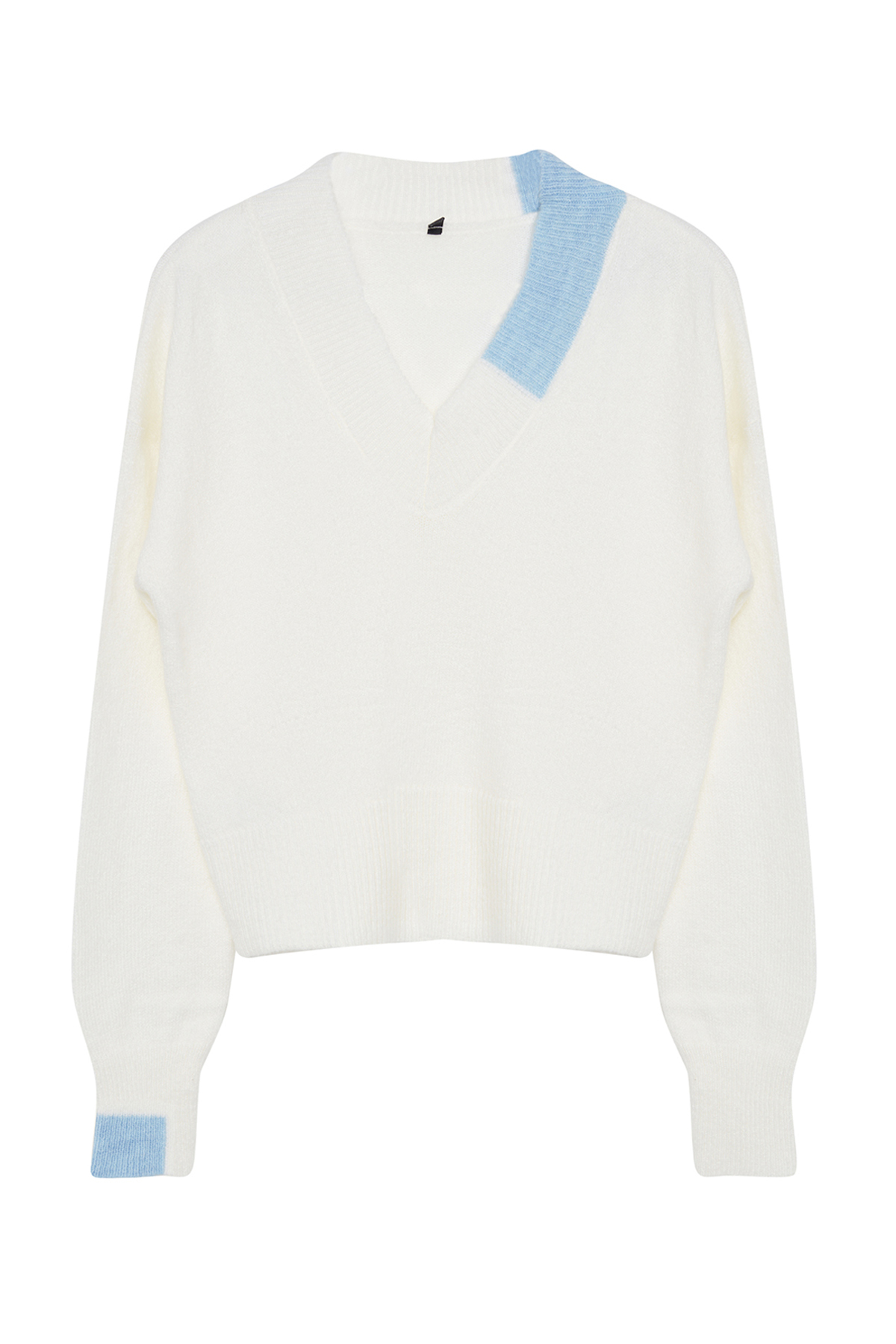 Trendyolmilla  Ekru Yumuşak Dokulu Atkılı Triko Kazak TWOAW25KZ00205 - Görsel 7