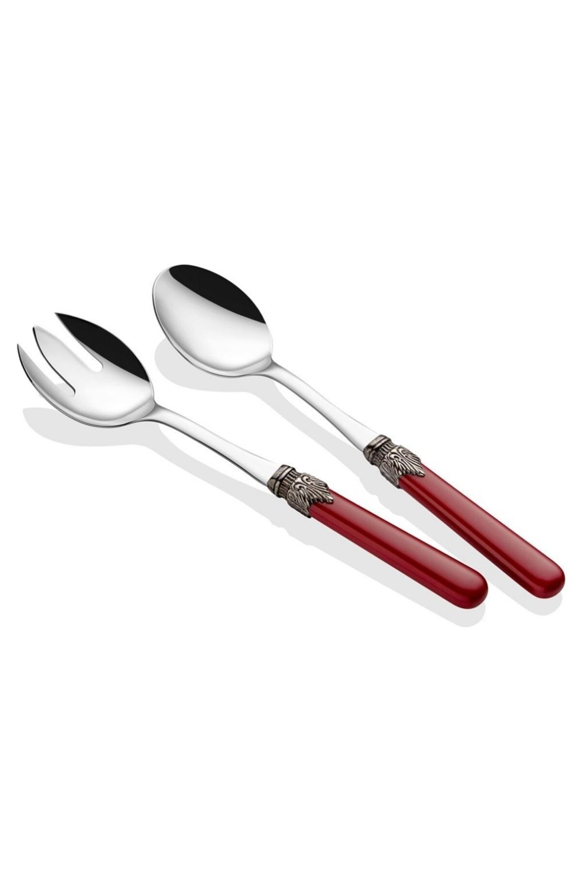 RİVADOSSİ SANDRO-Classic Claret Red Salad Serving Set 1