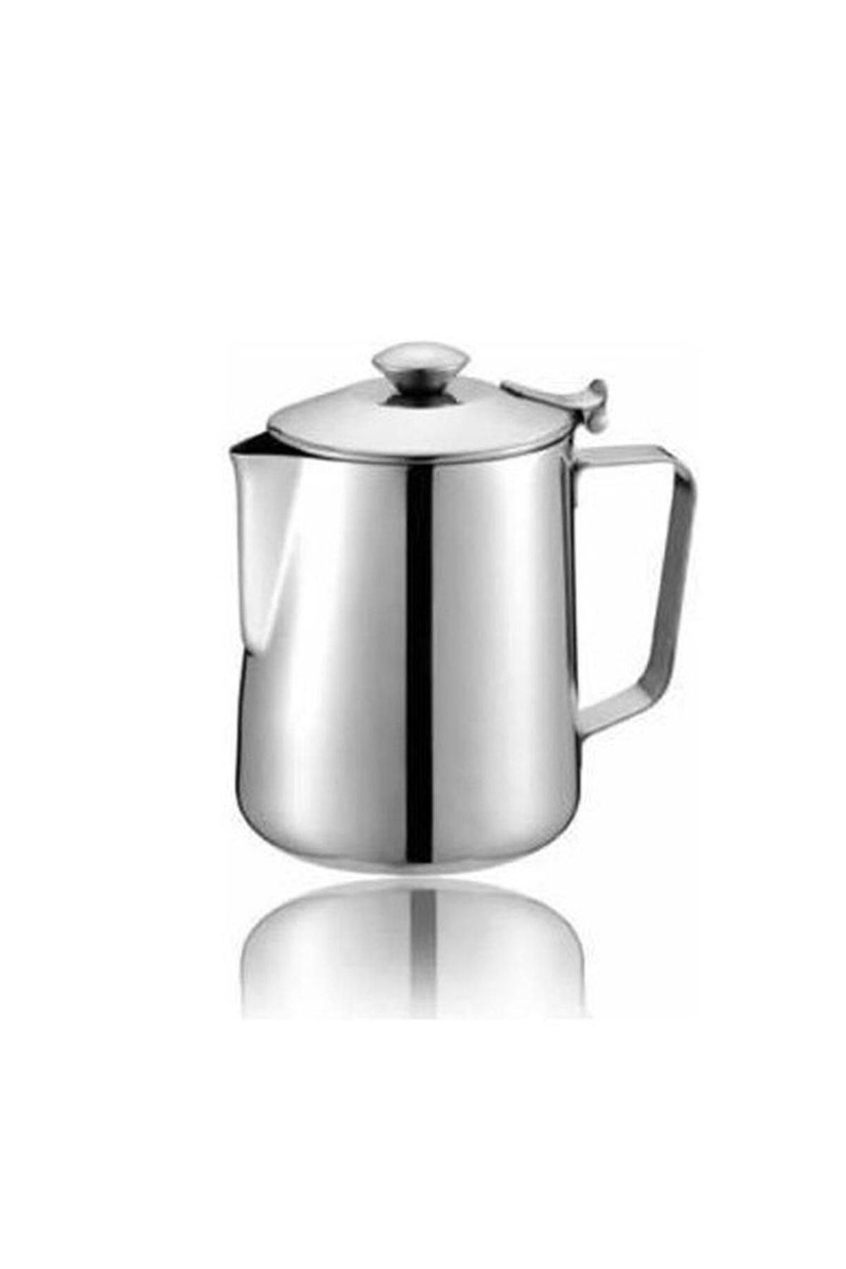 ÇELİKAY-Cafetiere Adria Steel Lid Coffee Milk Pot Pitcher 1 Liter 1