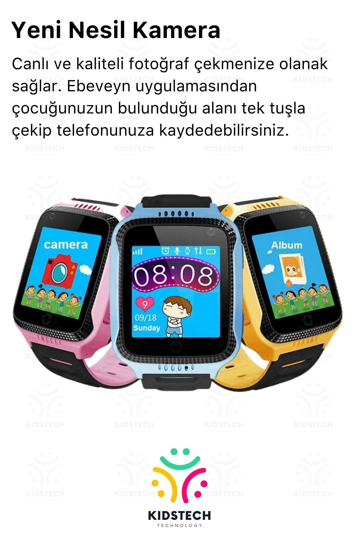 Çocuklar İçin GPS Konum BTK Kayıtlı Sim Kartlı Çocuk Takip Ortam Dinleme Kameralı Q25 Akıllı Saat