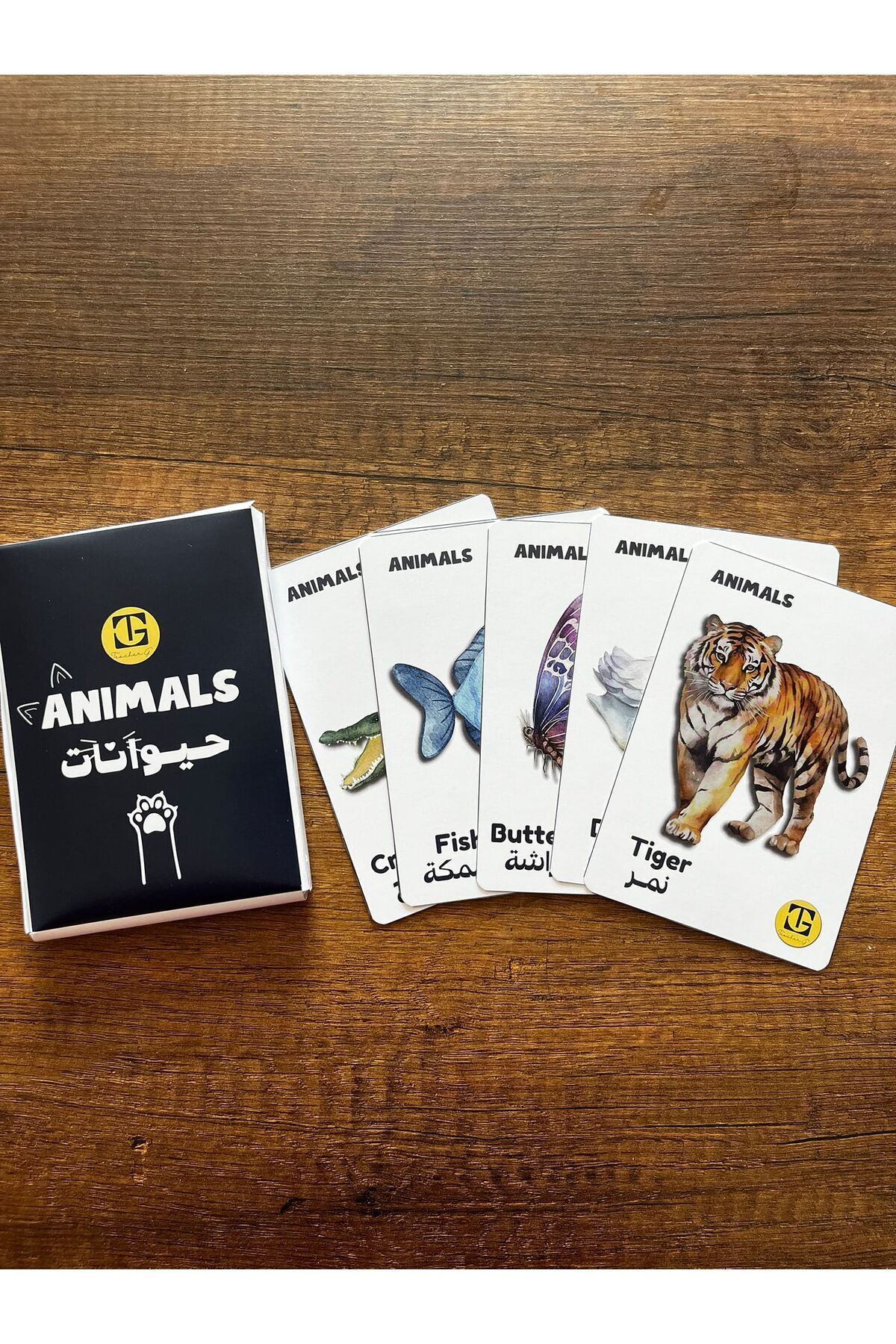 Teacherg game İngilizce/Arapça ilk sözcük kartlar (flash cards) Hayvanlar (30 kart) fotoğrafı 2 (önizleme)