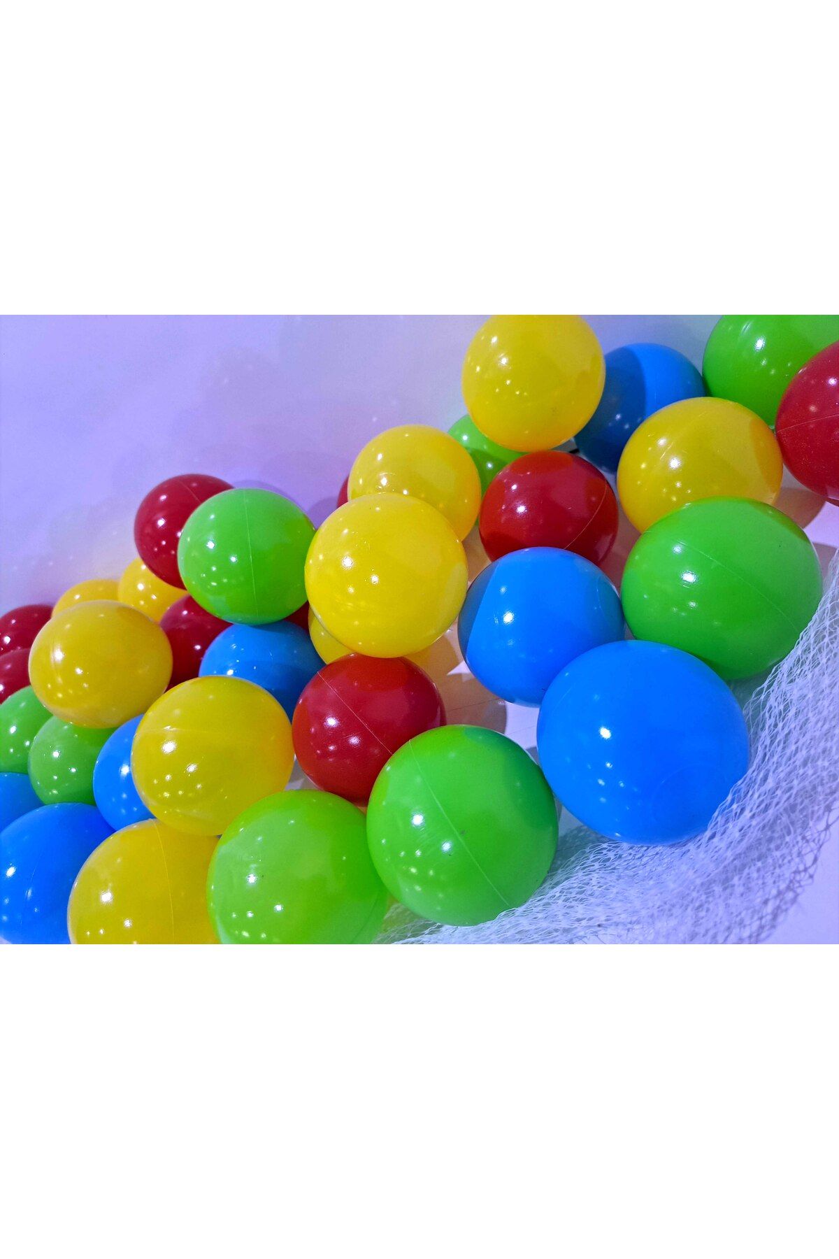 ALYTOYS OYUNCAK OYUN TOPU Havuz Topu 7CM ÇAP 4 RENK SARI MAVİ KIRMIZI YEŞİL CANLI RENKLER FİLEDE  Yumuşak