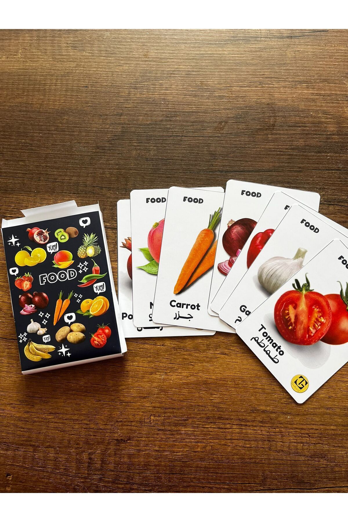 Teacherg game İngilizce/Arapça ilk sözcük kartlar (flash cards) YİYECEK (30 kart) fotoğrafı 3 (önizleme)