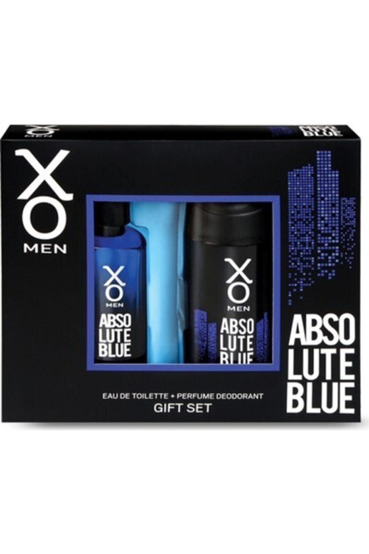 ست عطر مردانه Absolute Blue اصل 100 میلی لیتر EDT + ست دئودورانت 125 میلی لیتری Xo